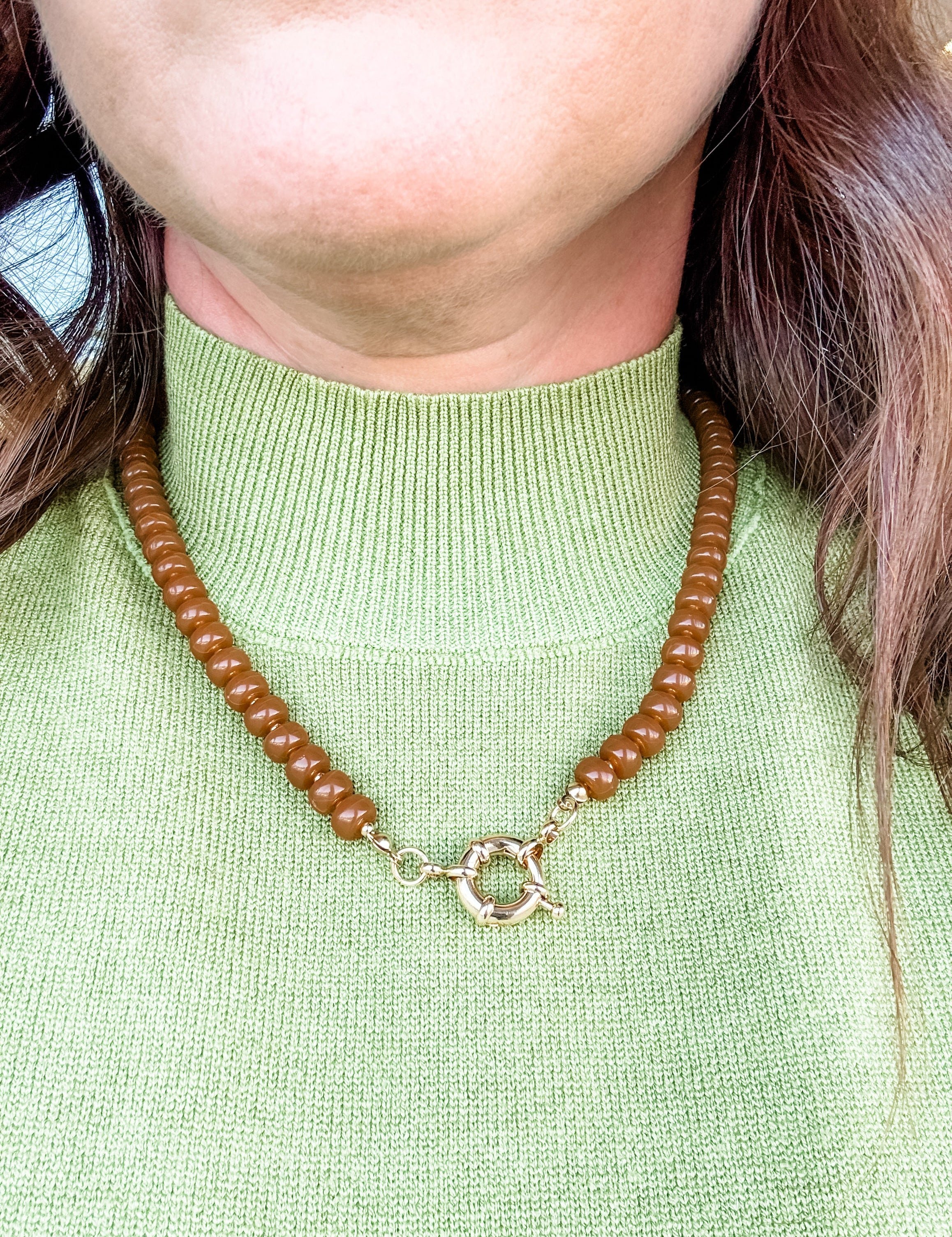 Mocha Moment Beaded Necklace - Just a Small Town Girl
