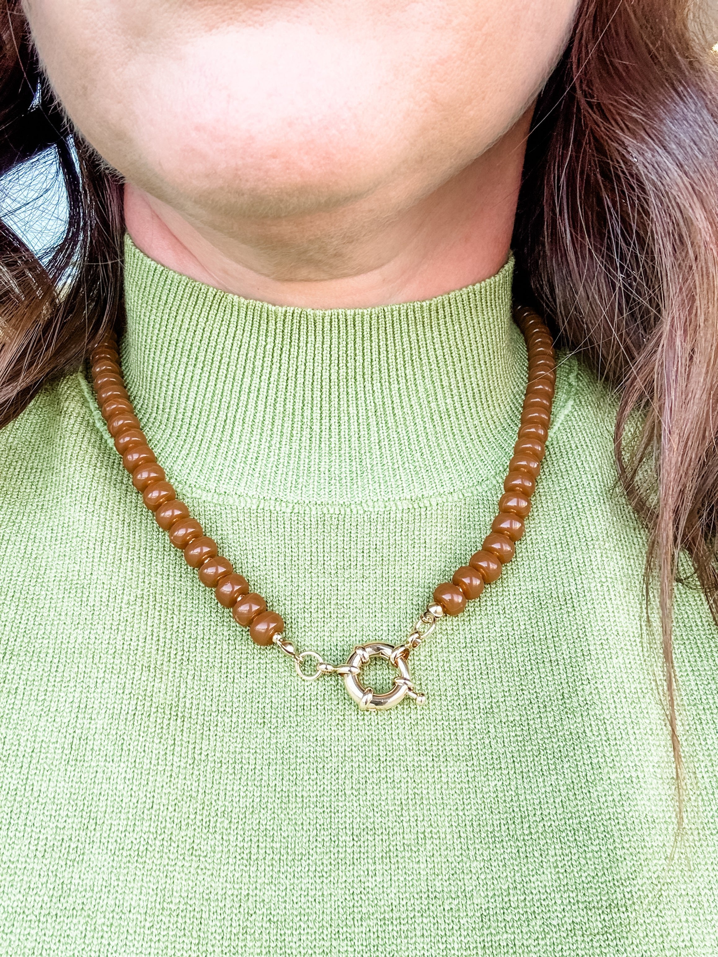 Mocha Moment Beaded Necklace - Just a Small Town Girl