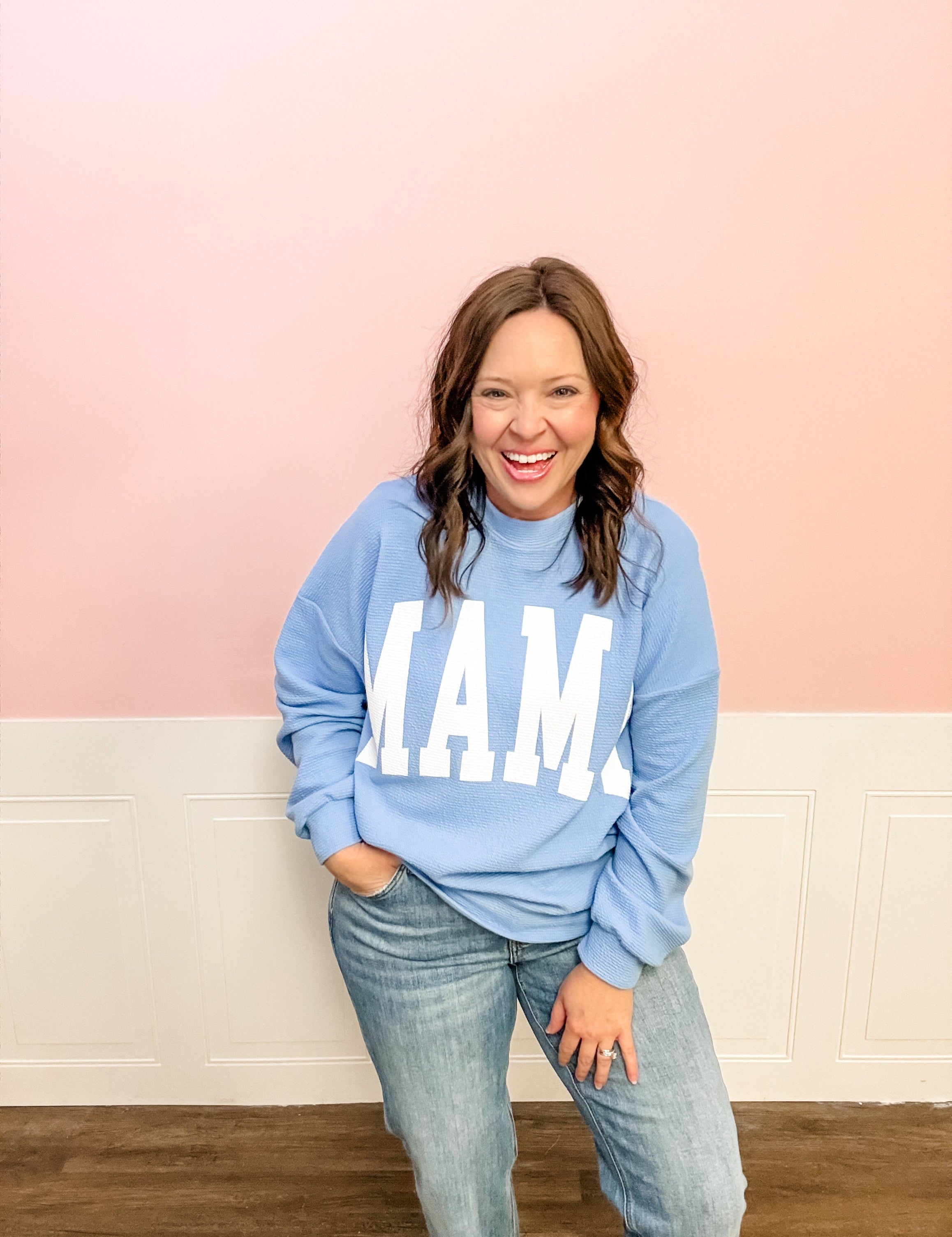 Momma Cozy Knit Pullover - Just a Small Town Girl