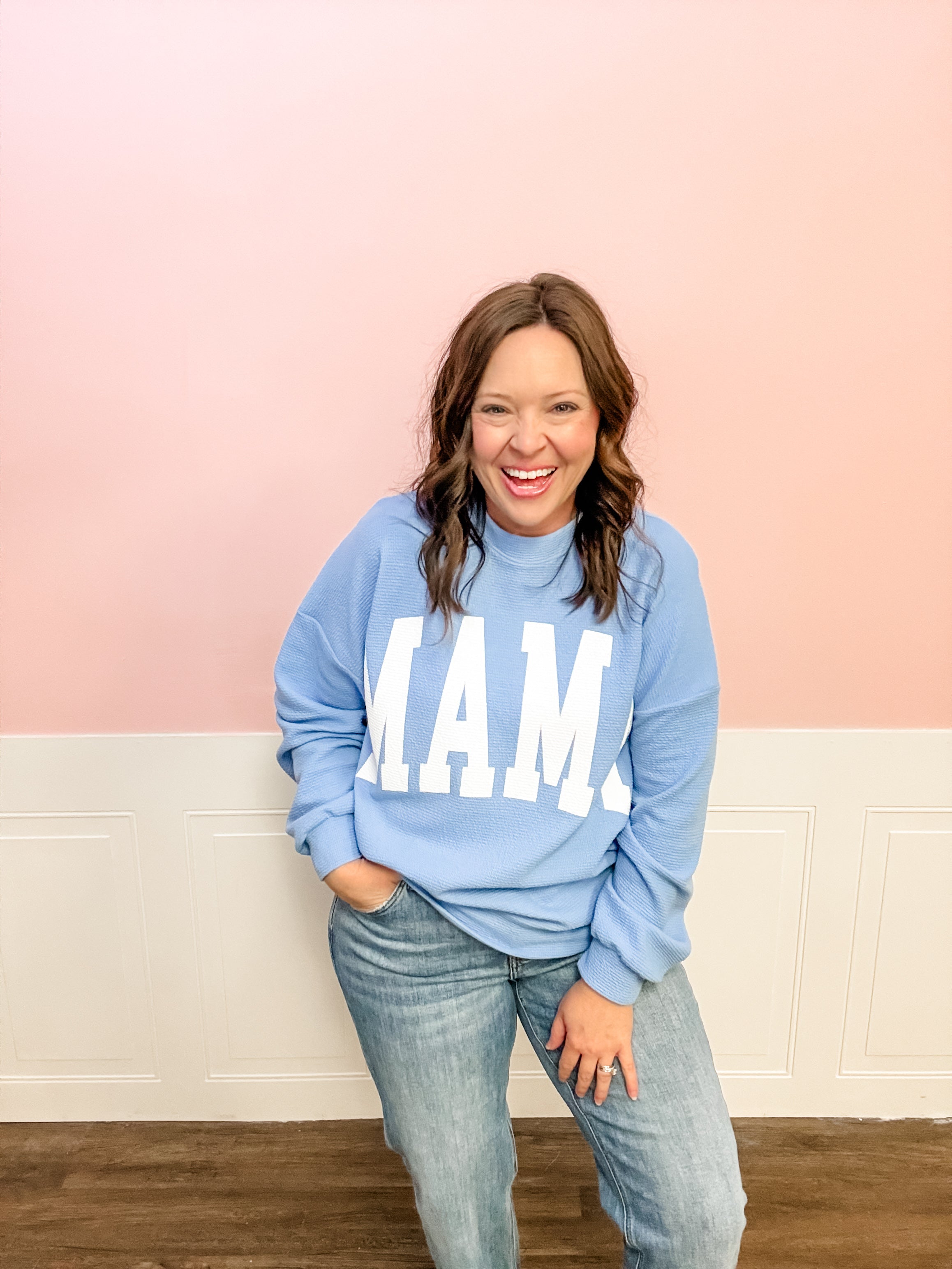 Momma Cozy Knit Pullover - Just a Small Town Girl