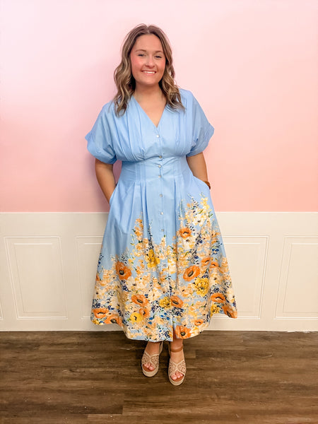 Morning Glory Garden Maxi Dress - Just a Small Town Girl