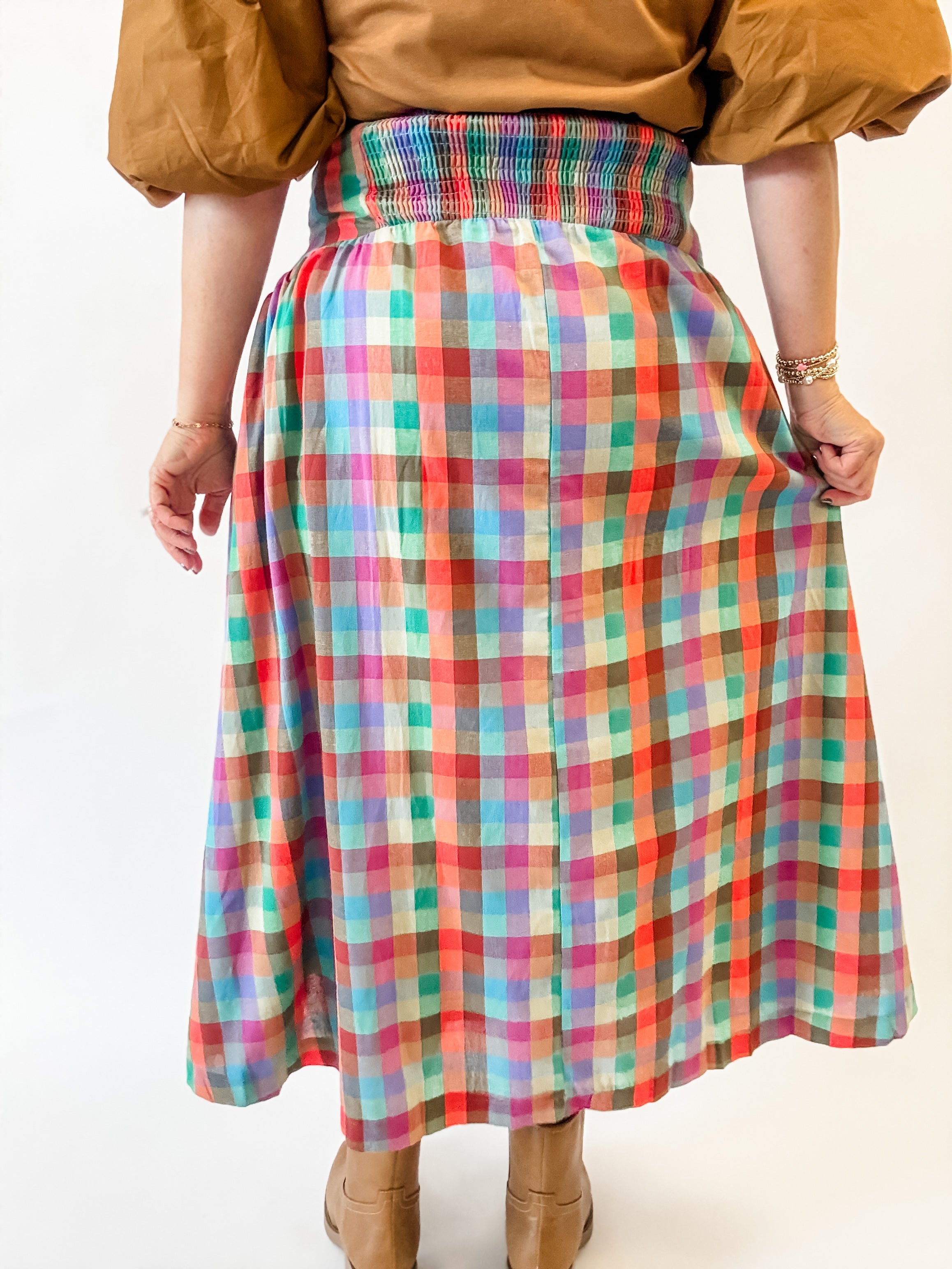 Multi Plaid Skirt - Just a Small Town Girl