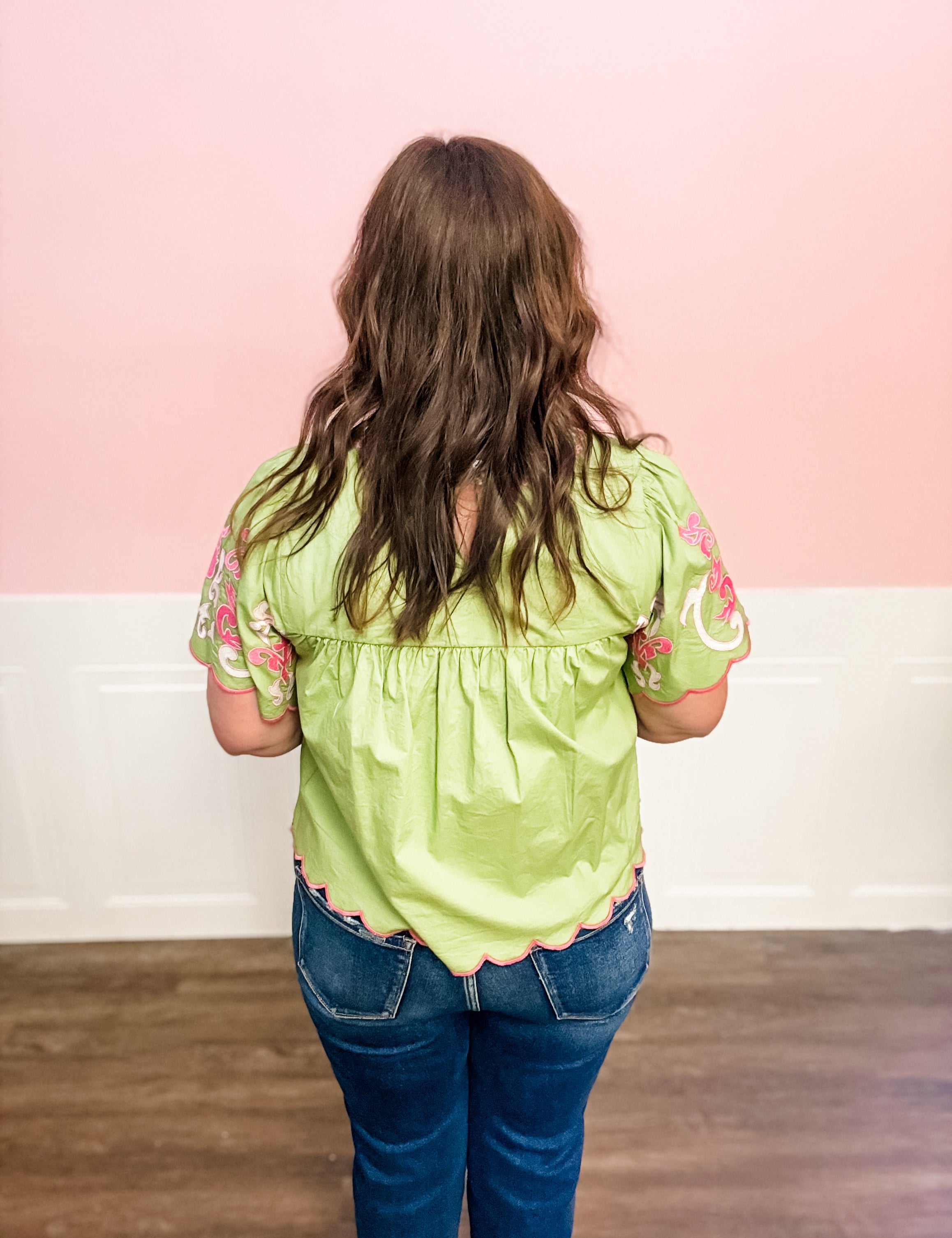 Olive Grove Embroidered Top - Just a Small Town Girl