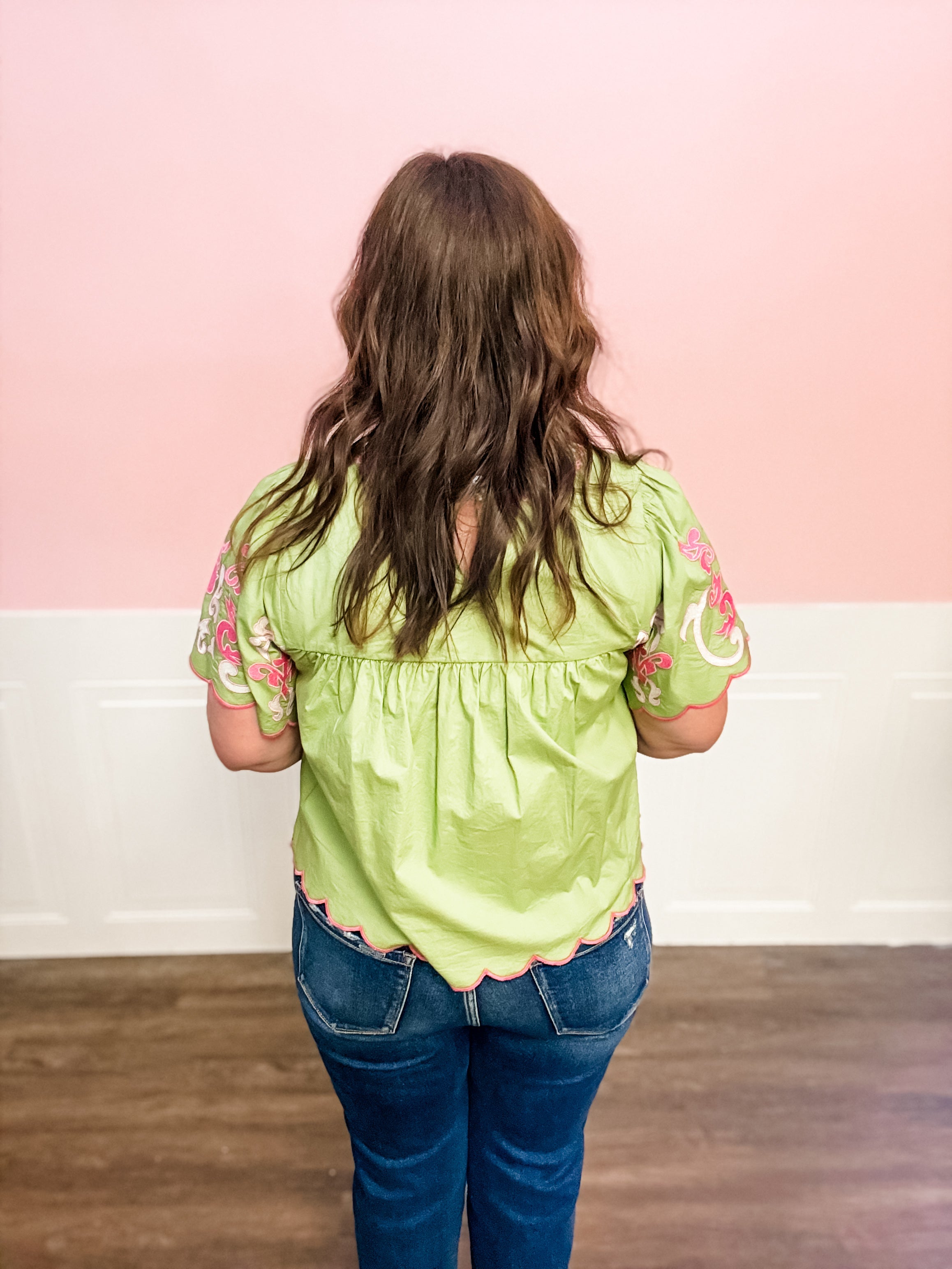 Olive Grove Embroidered Top - Just a Small Town Girl