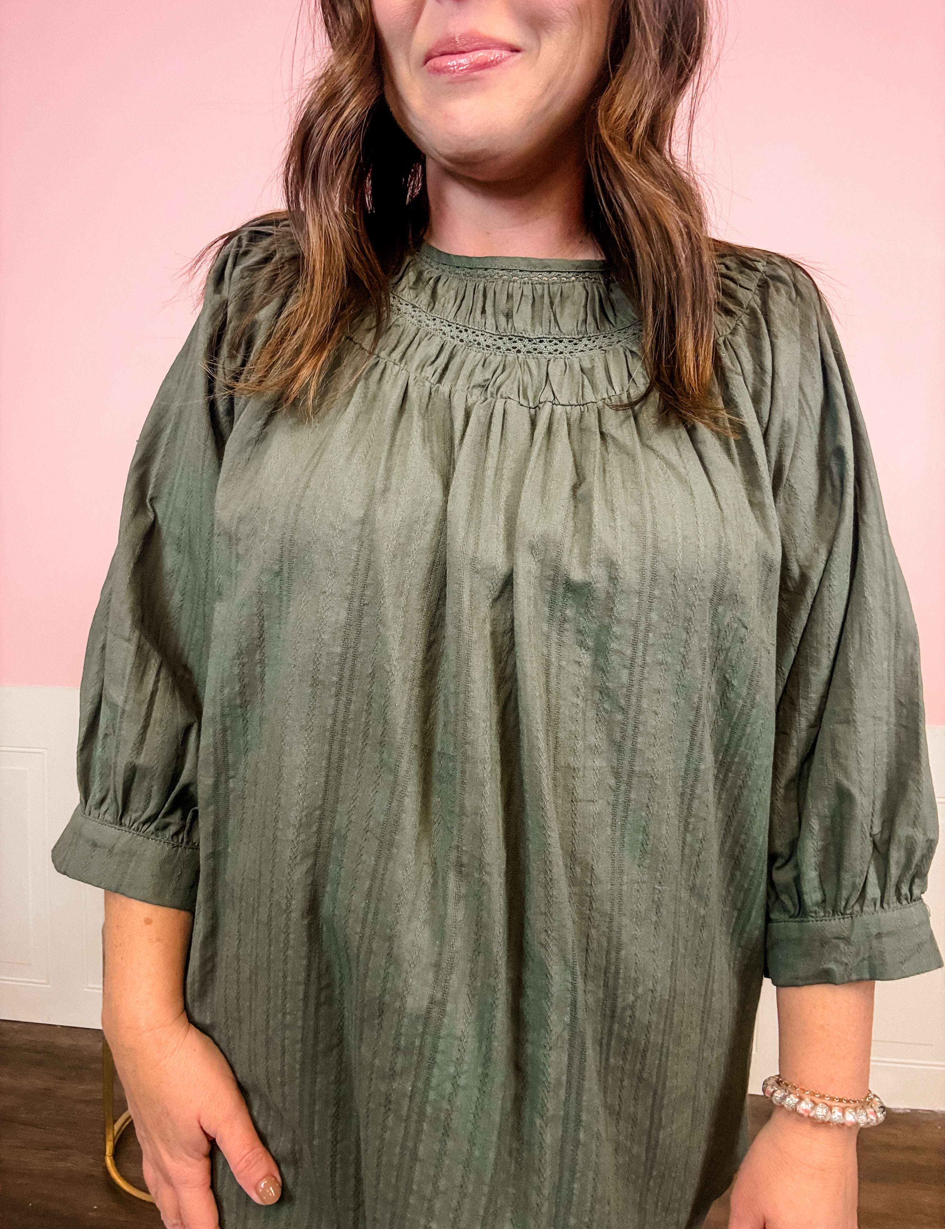 Olive Trail Long Sleeve Top - Just a Small Town Girl