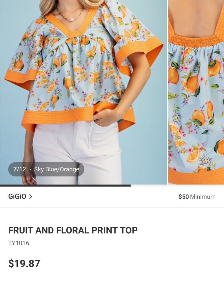 Orange Blossom Breeze Top - Just a Small Town Girl