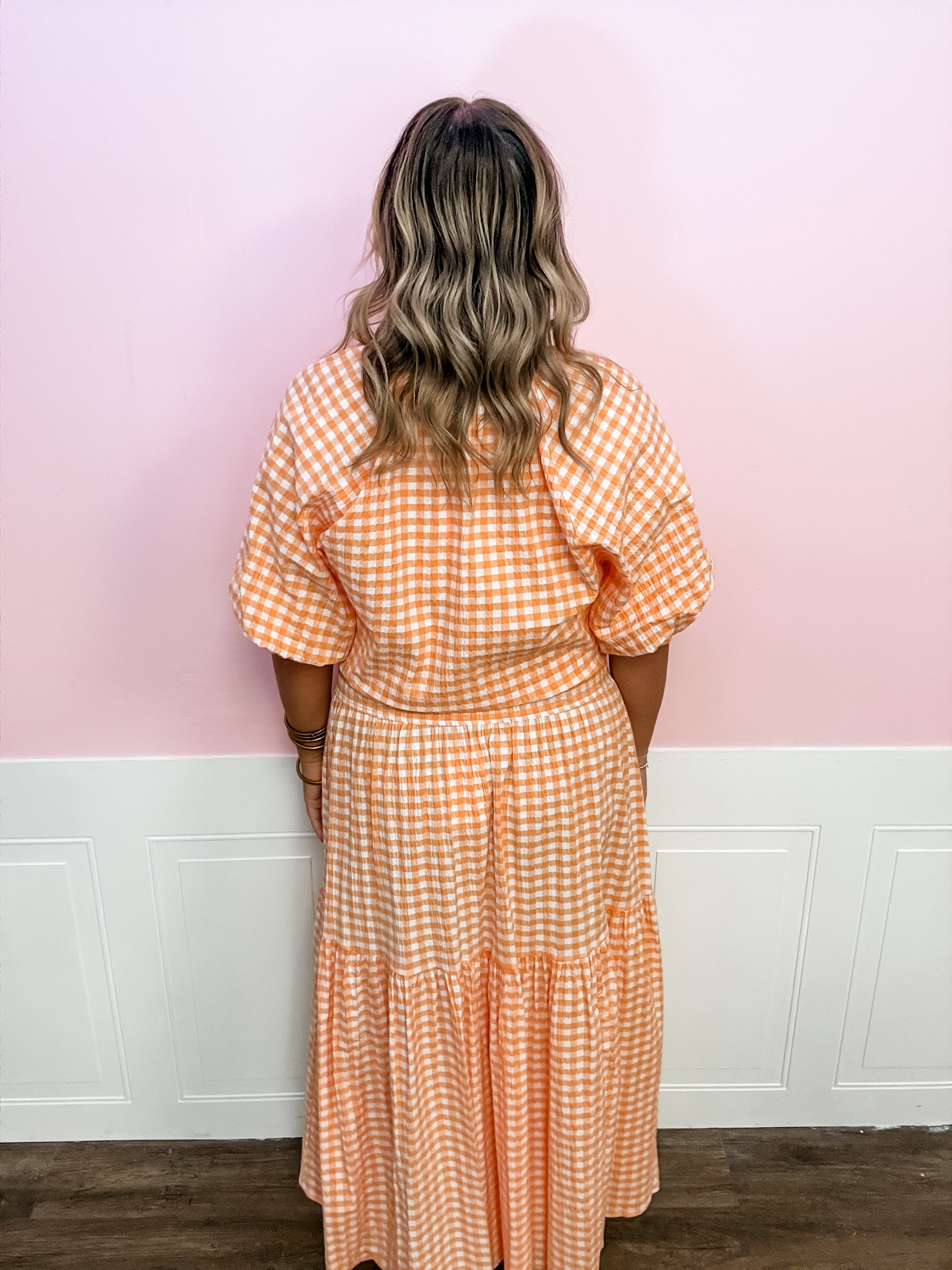 Orange Grove Gingham Top - Just a Small Town Girl