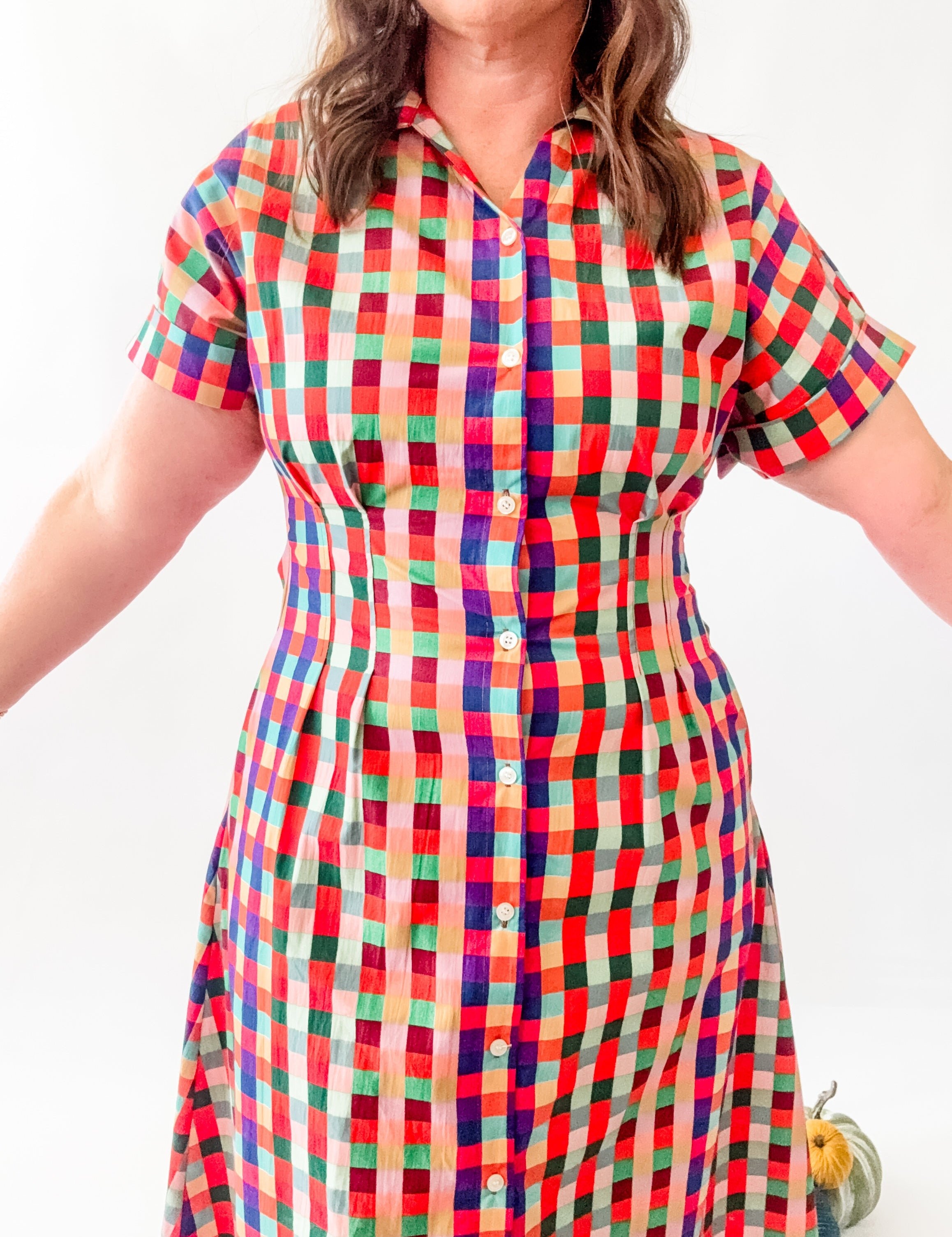 Patchwork Picnic Plaid Shirt Dress - Just a Small Town Girl