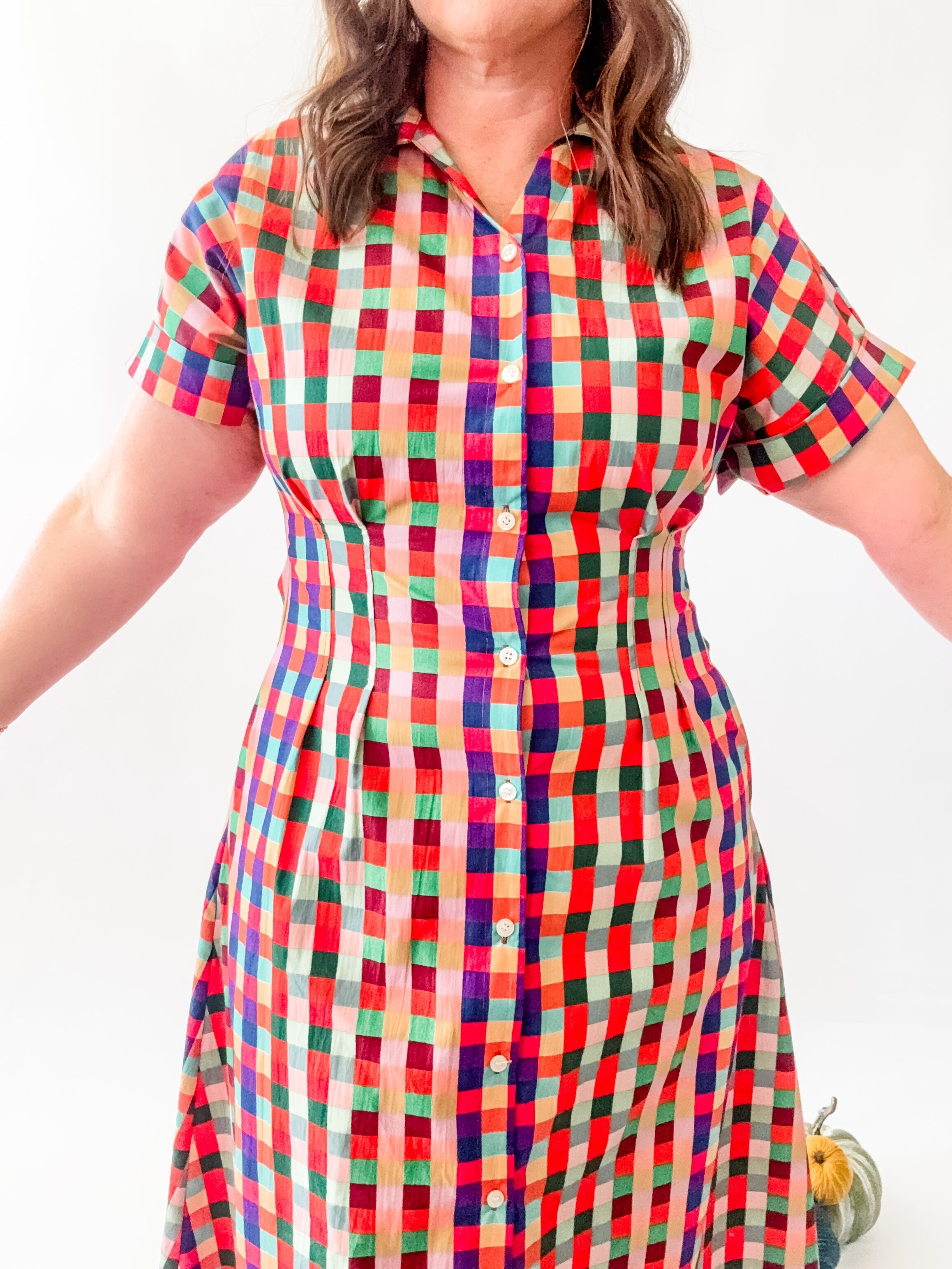 Patchwork Picnic Plaid Shirt Dress - Just a Small Town Girl