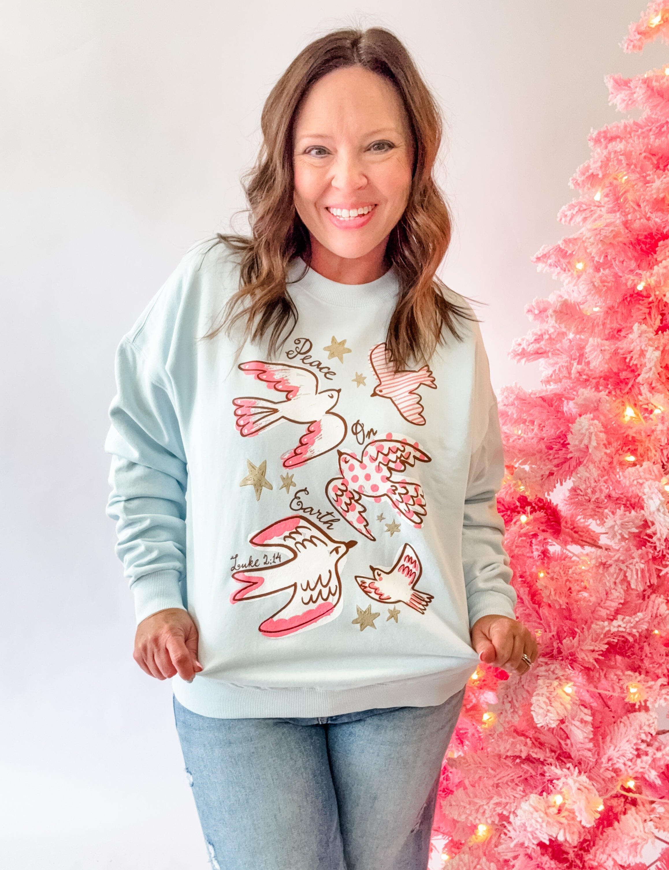 Peace on Earth Dove Sweatshirt - Just a Small Town Girl