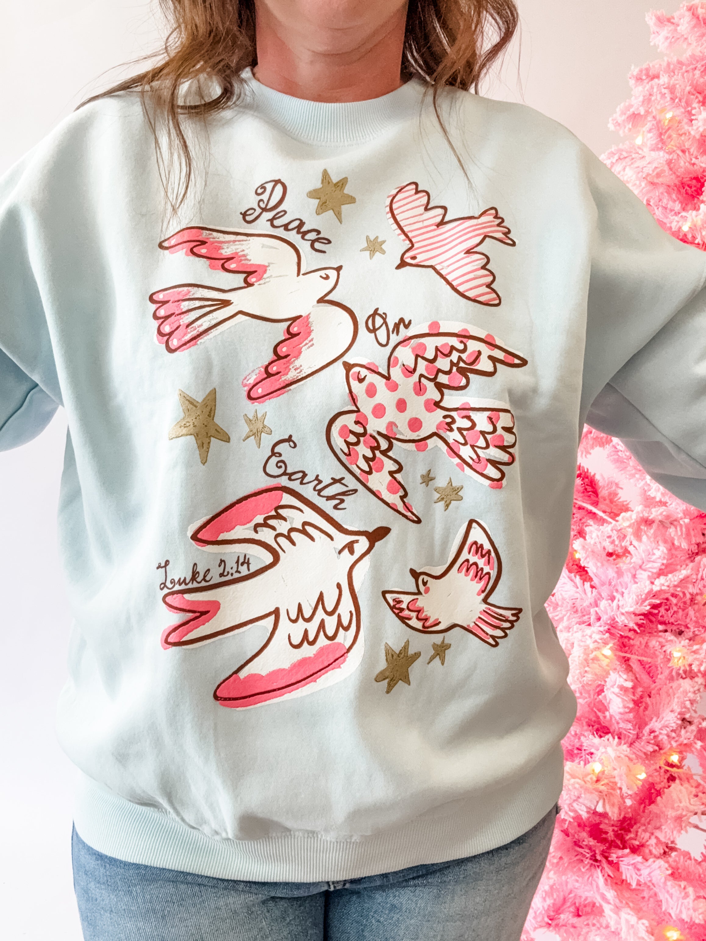 Peace on Earth Dove Sweatshirt - Just a Small Town Girl