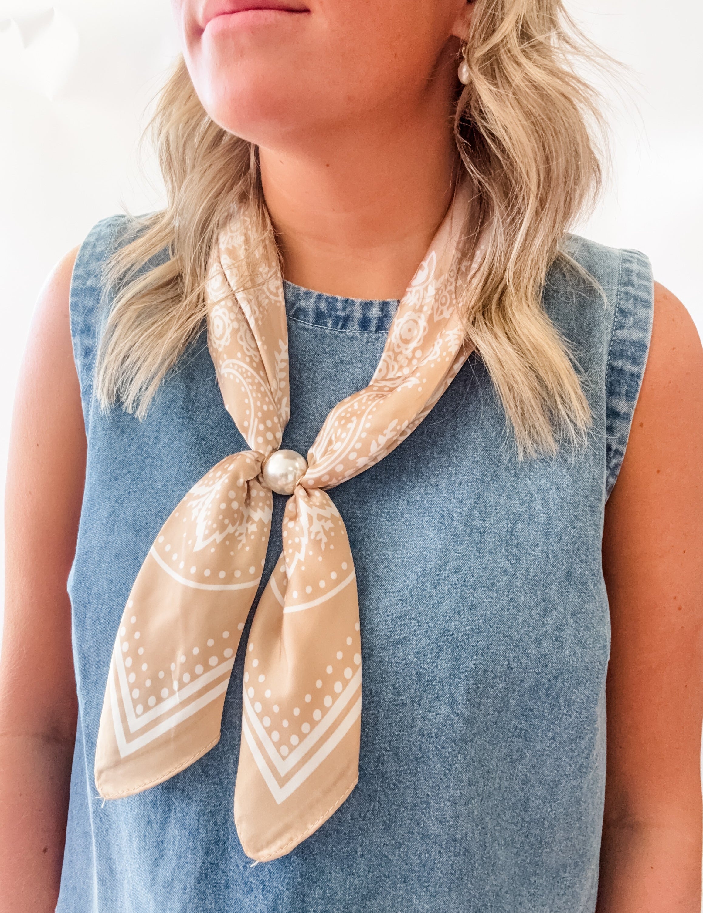 Pearl Perfection Paisley Scarf Necklace - Just a Small Town Girl