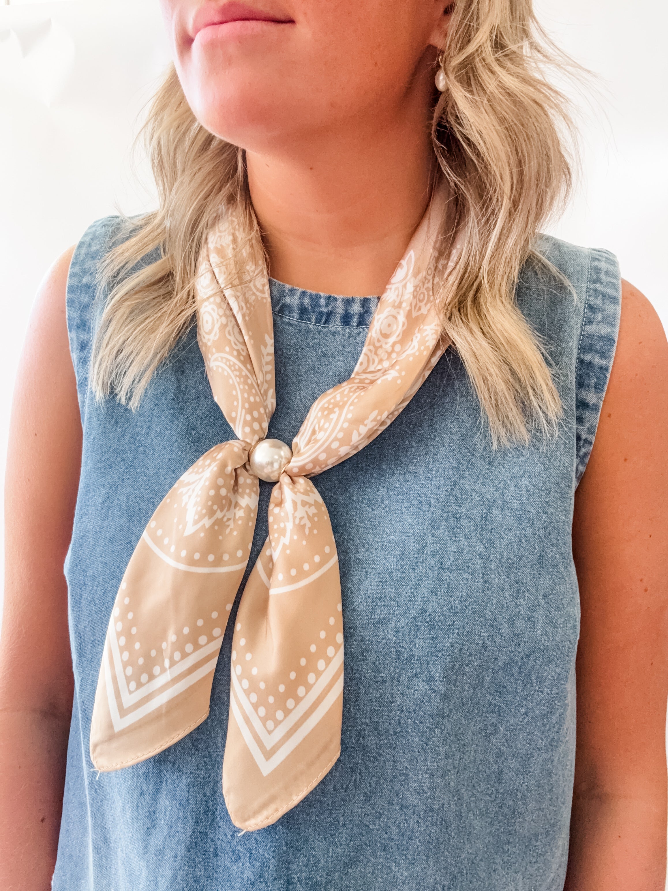 Pearl Perfection Paisley Scarf Necklace - Just a Small Town Girl