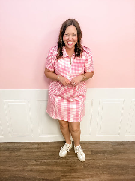 Picnic in Pink Gingham Dress - Just a Small Town Girl