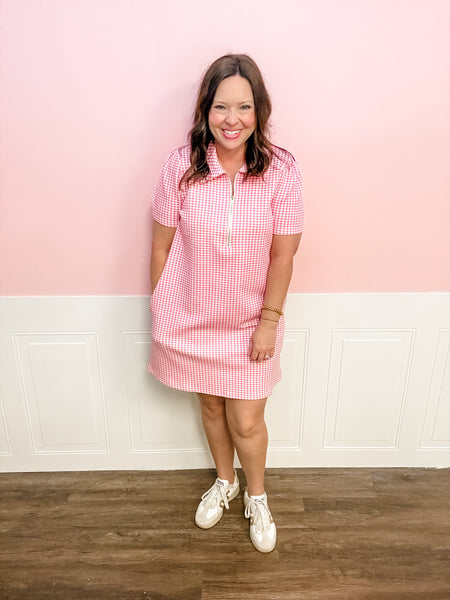 Picnic in Pink Gingham Dress - Just a Small Town Girl