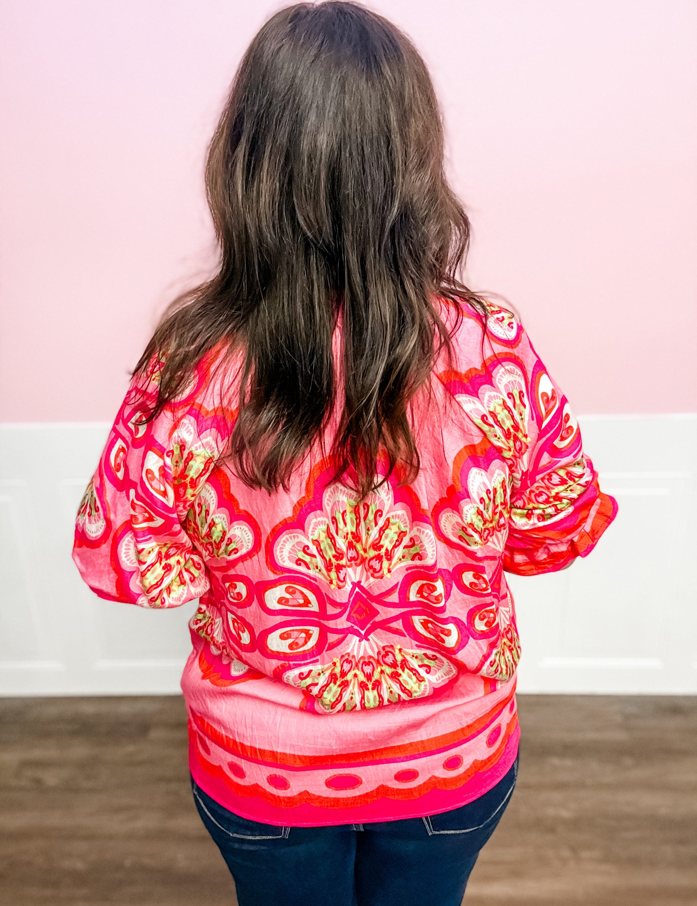 Pink Jubilee Statement Top - Just a Small Town Girl