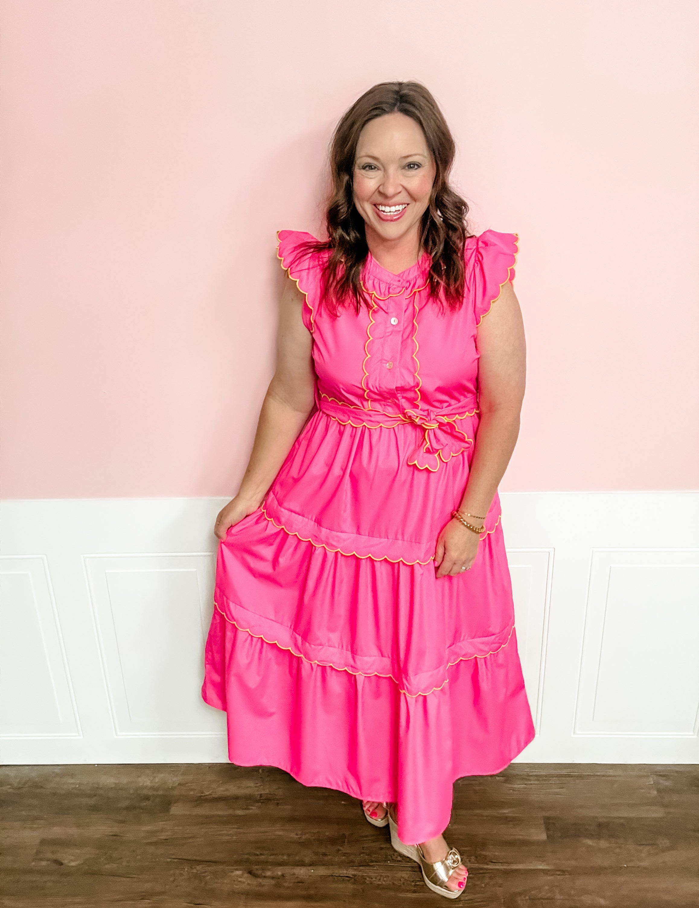 Pink Lemonade Charm Dress - Just a Small Town Girl