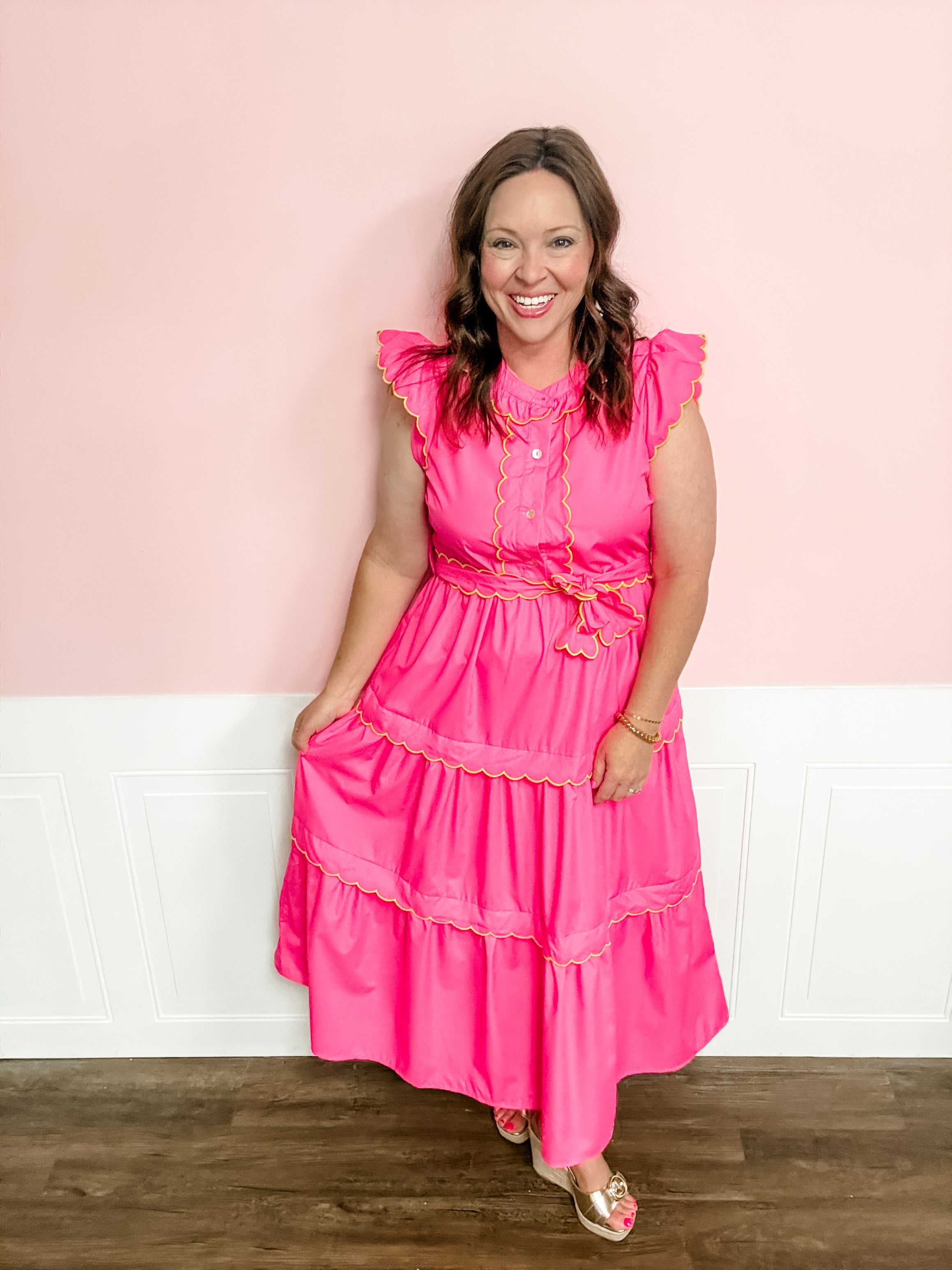 Pink Lemonade Charm Dress - Just a Small Town Girl