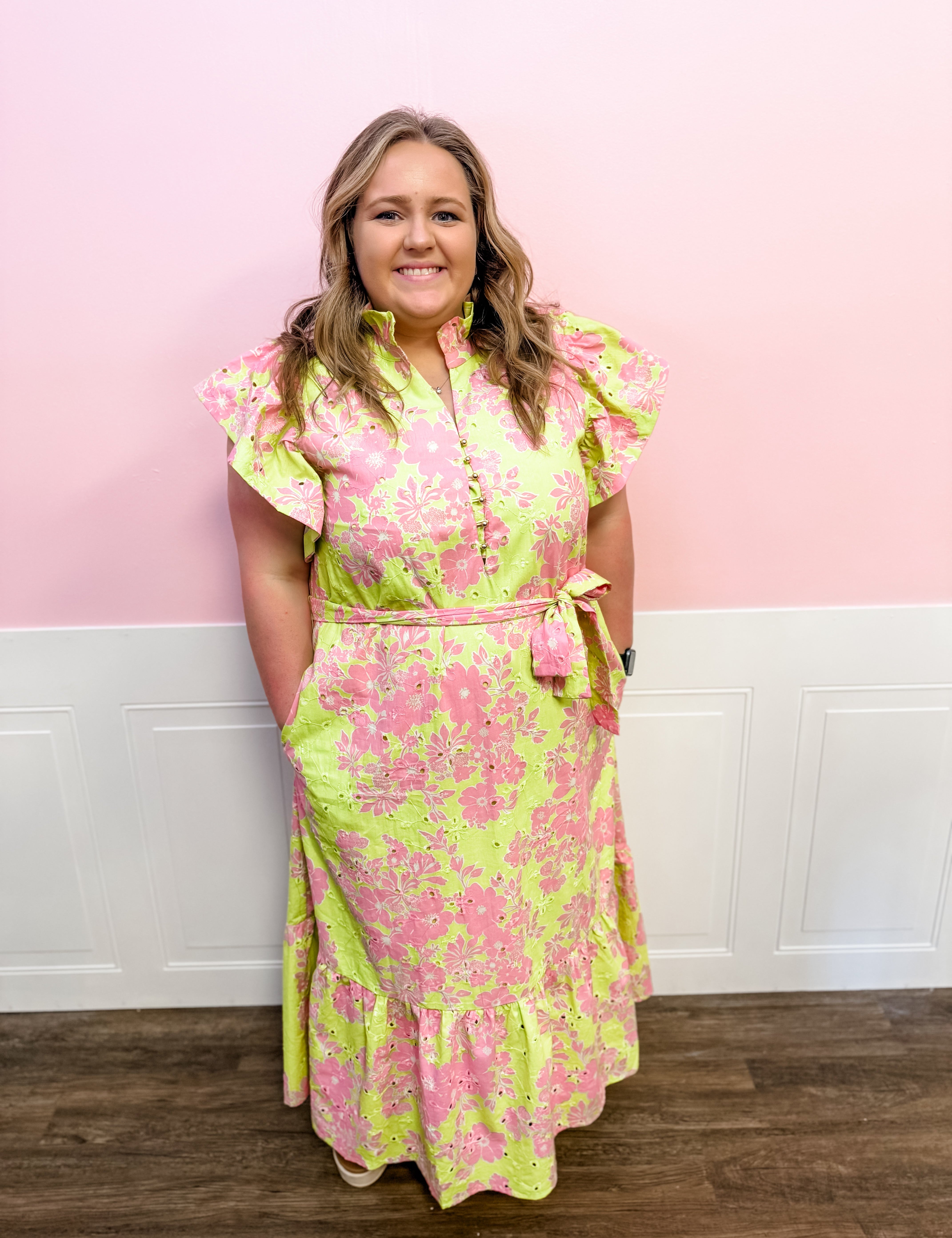 Pink Lemonade Garden Dress: Plus Size - Just a Small Town Girl