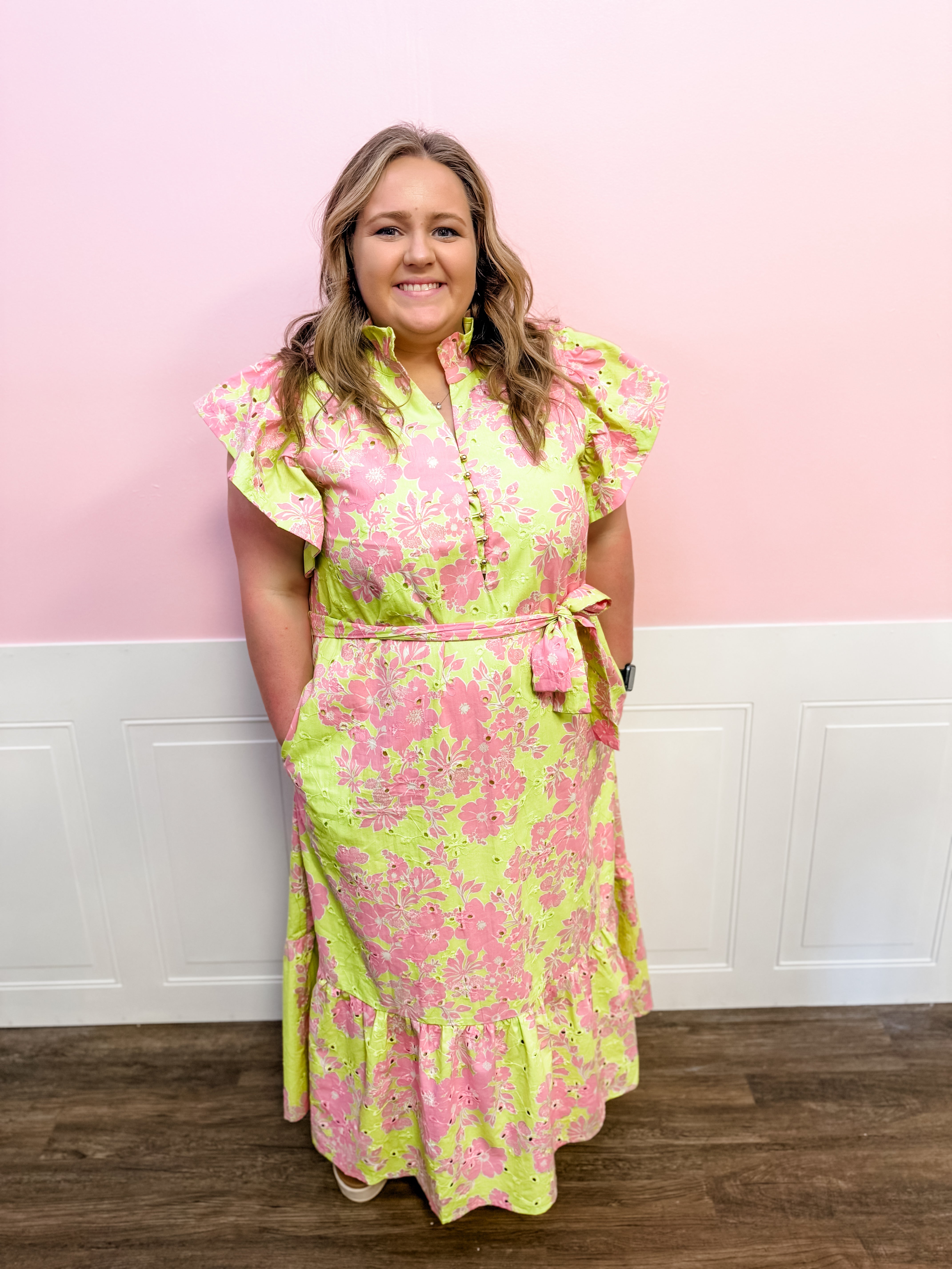 Pink Lemonade Garden Dress: Plus Size - Just a Small Town Girl