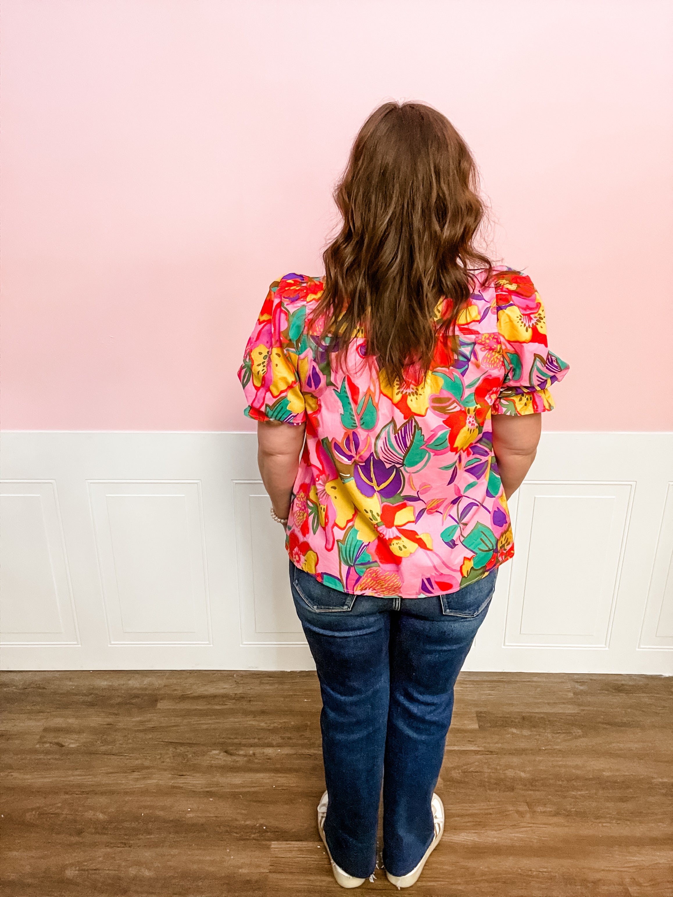 Pink Paradise Bloom Top - Just a Small Town Girl