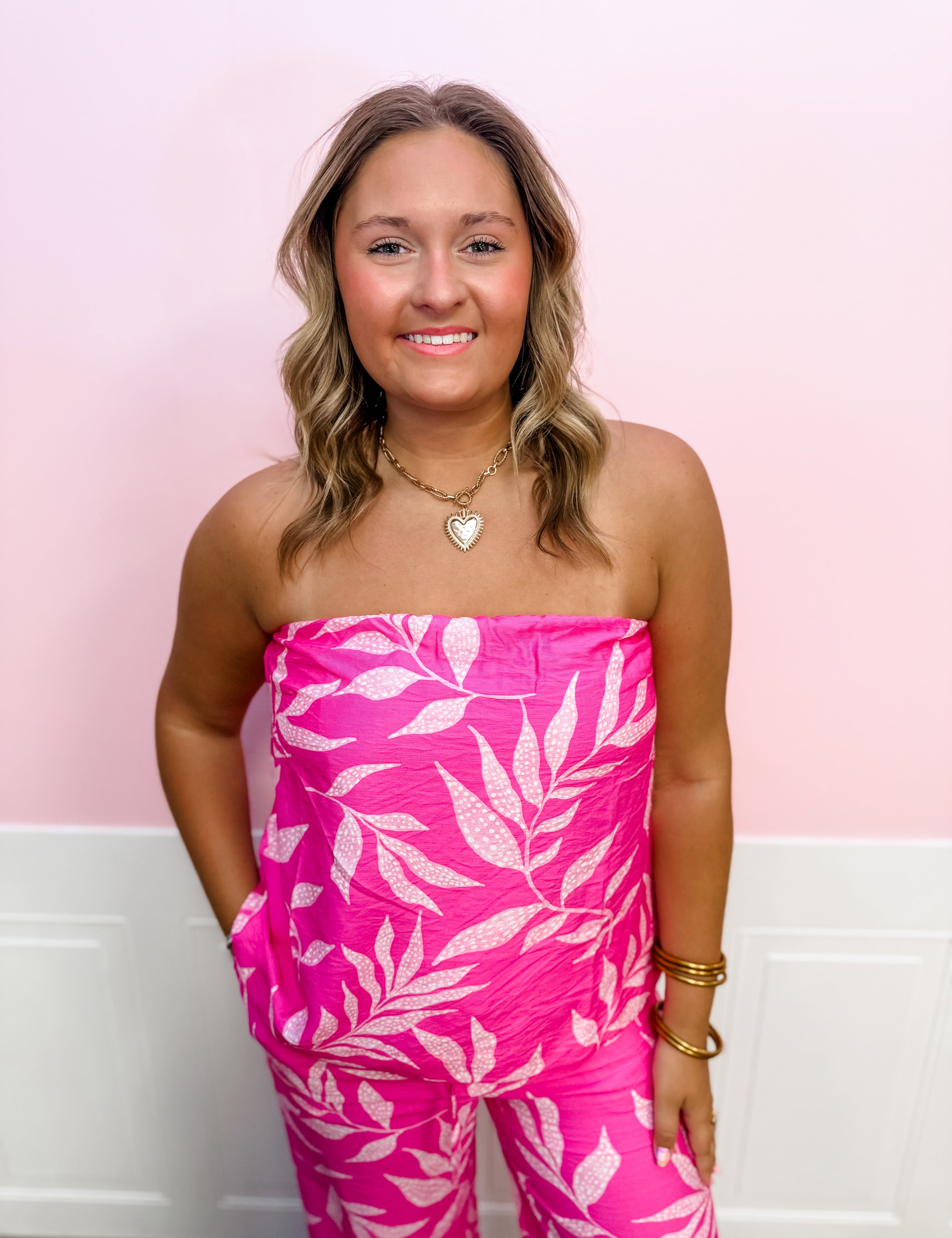 Pink Paradise Sleeveless Top - Just a Small Town Girl