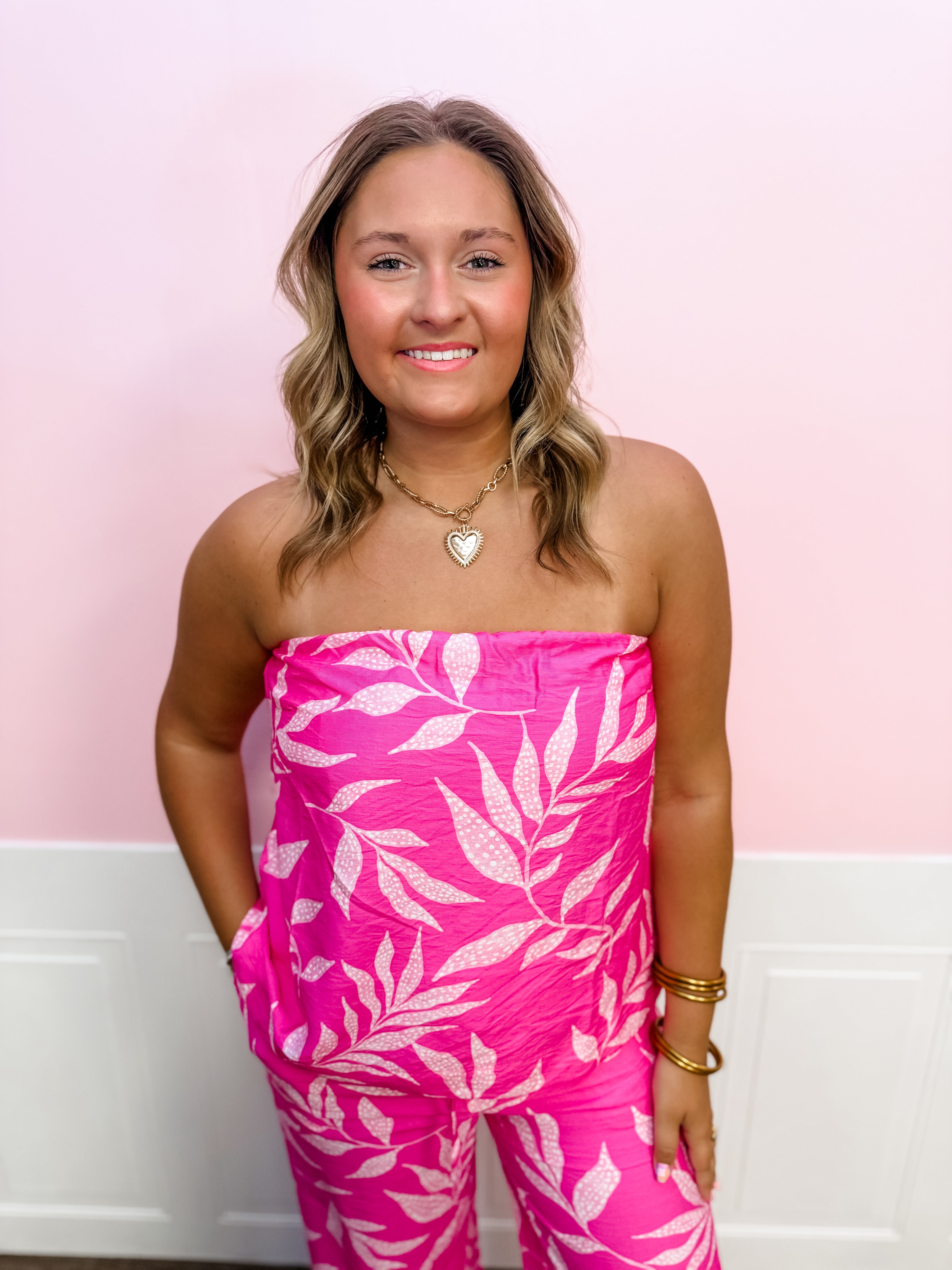 Pink Paradise Sleeveless Top - Just a Small Town Girl