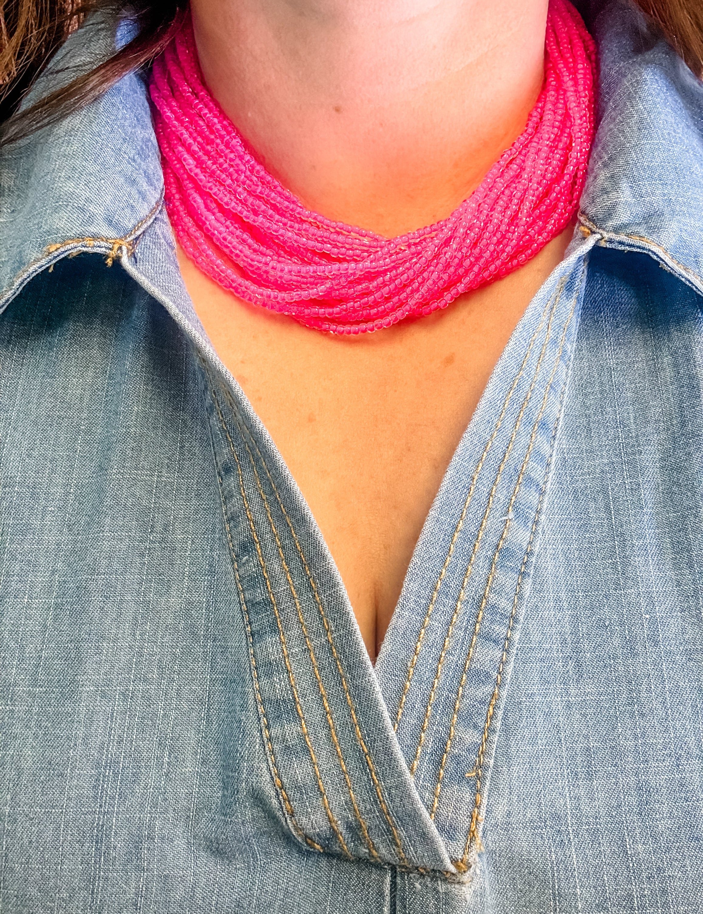 Pink Party Statement Necklace - Just a Small Town Girl