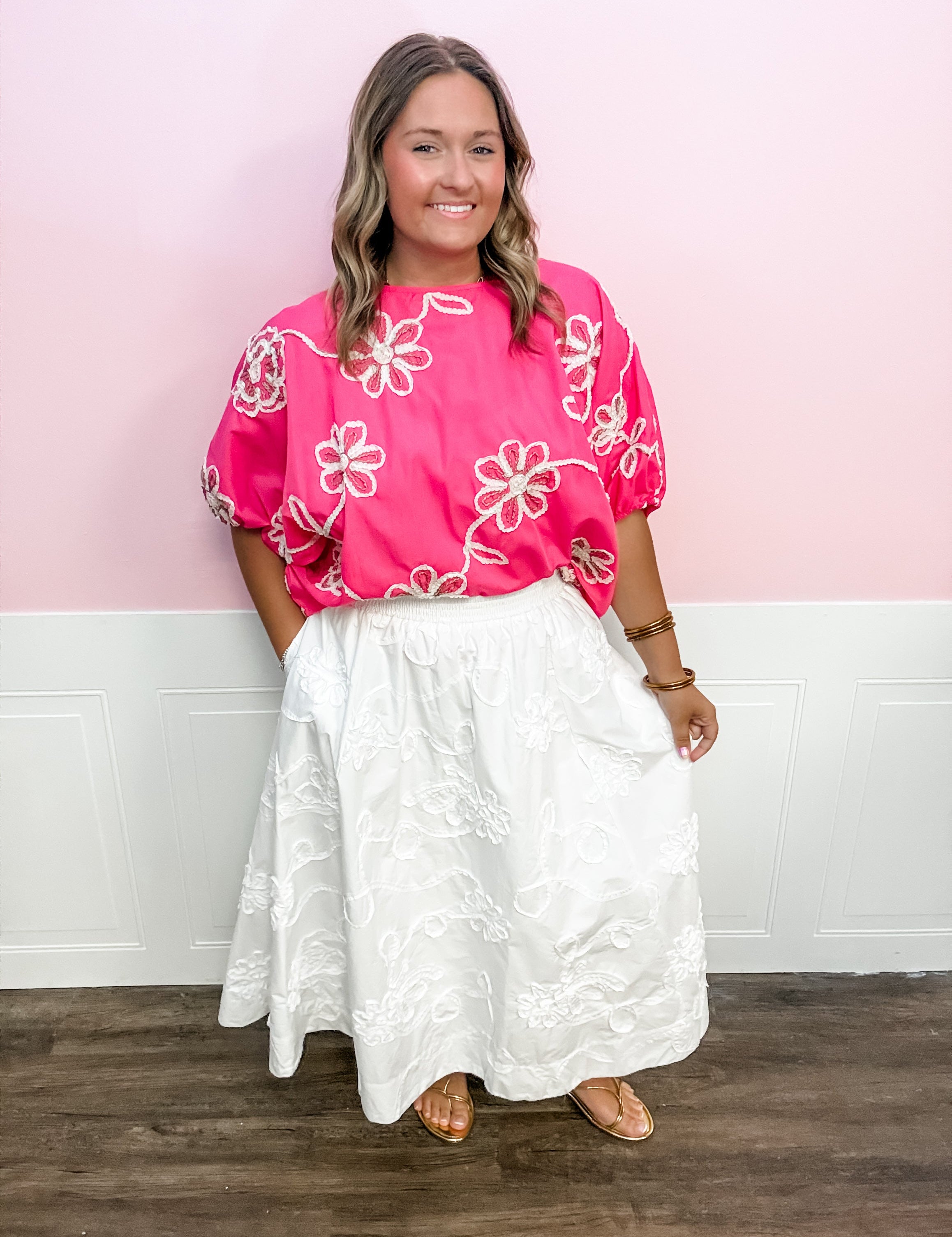 Pink Petal Lace Top - Just a Small Town Girl