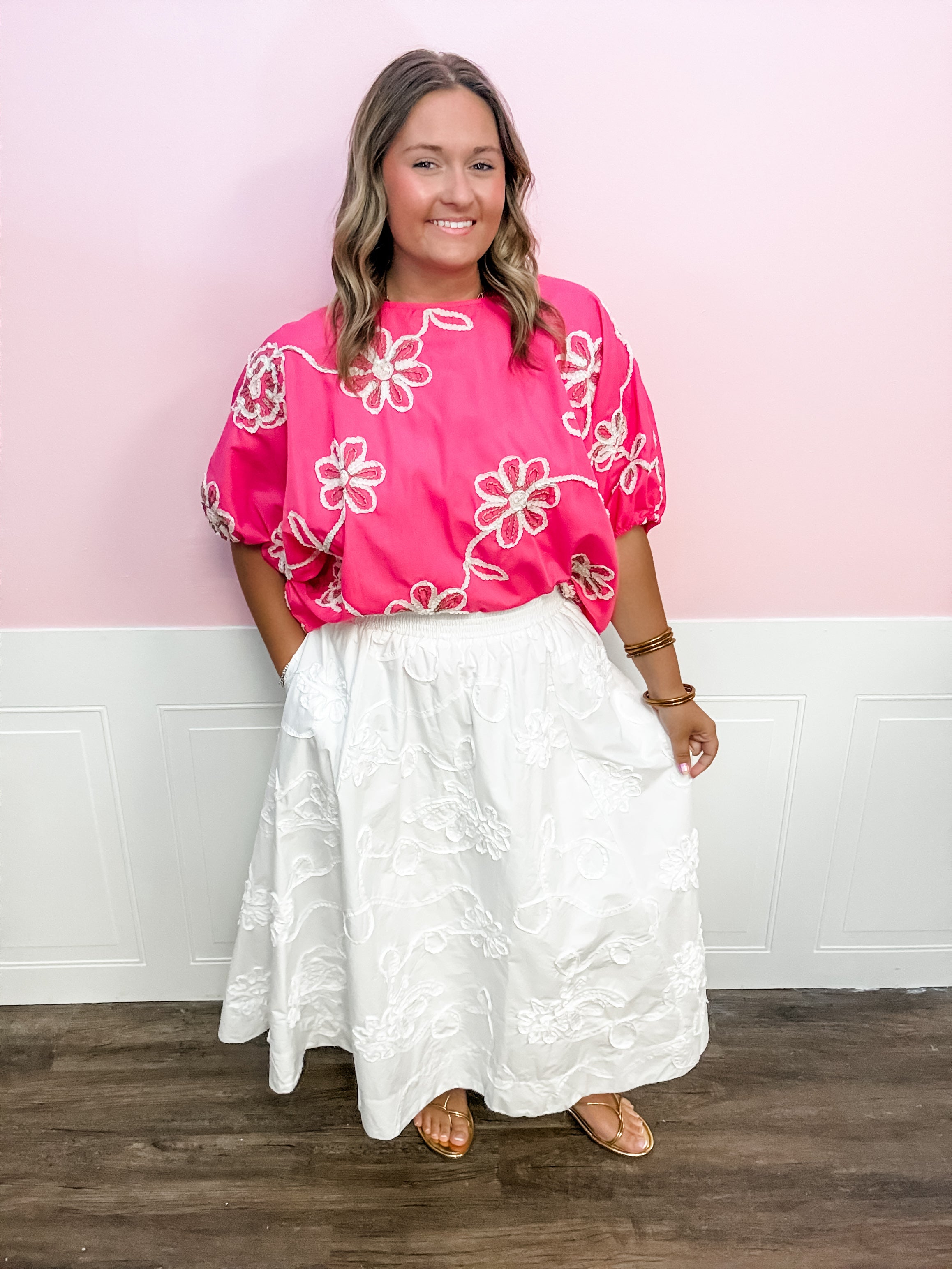 Pink Petal Lace Top - Just a Small Town Girl