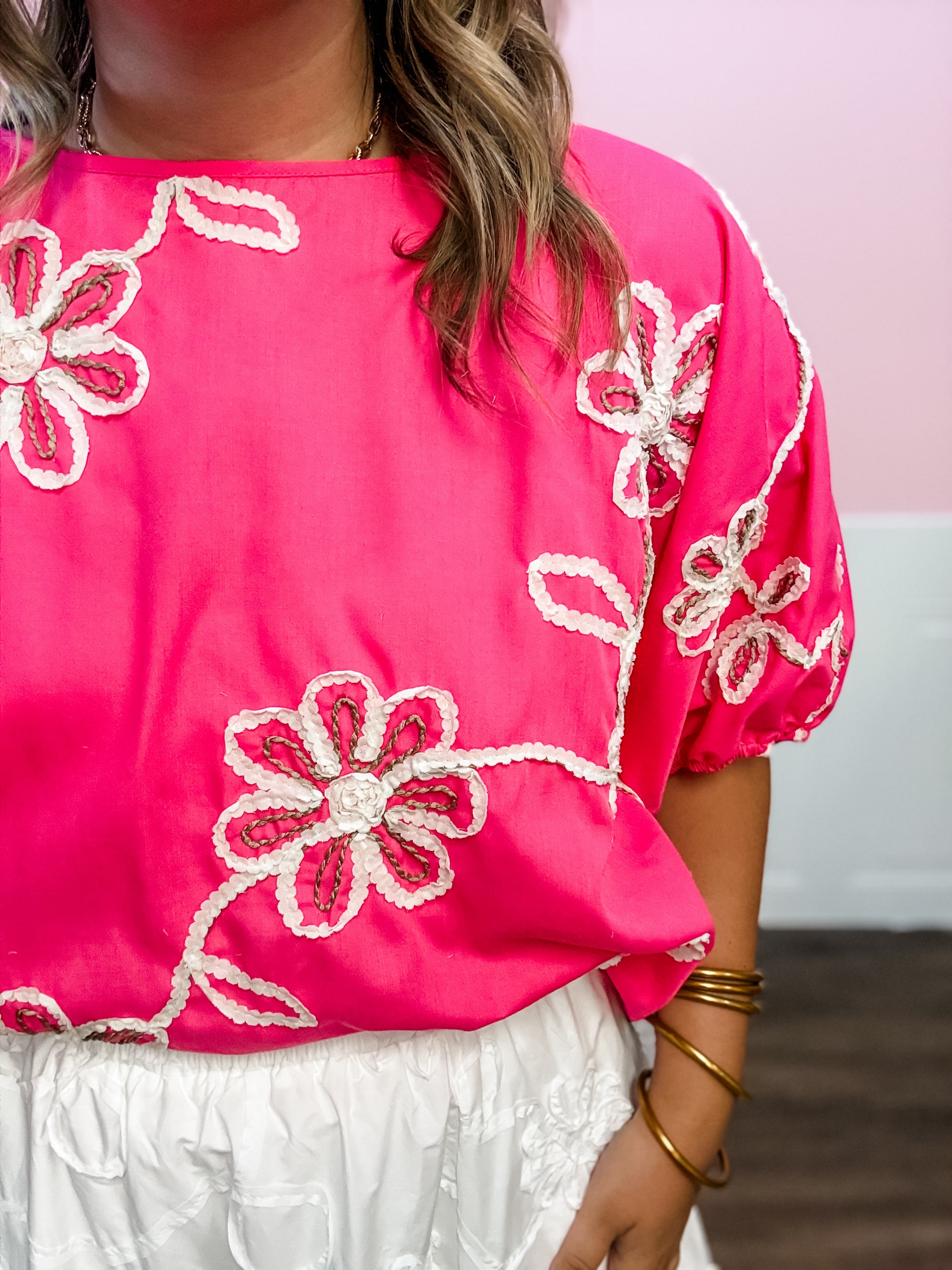 Pink Petal Lace Top - Just a Small Town Girl