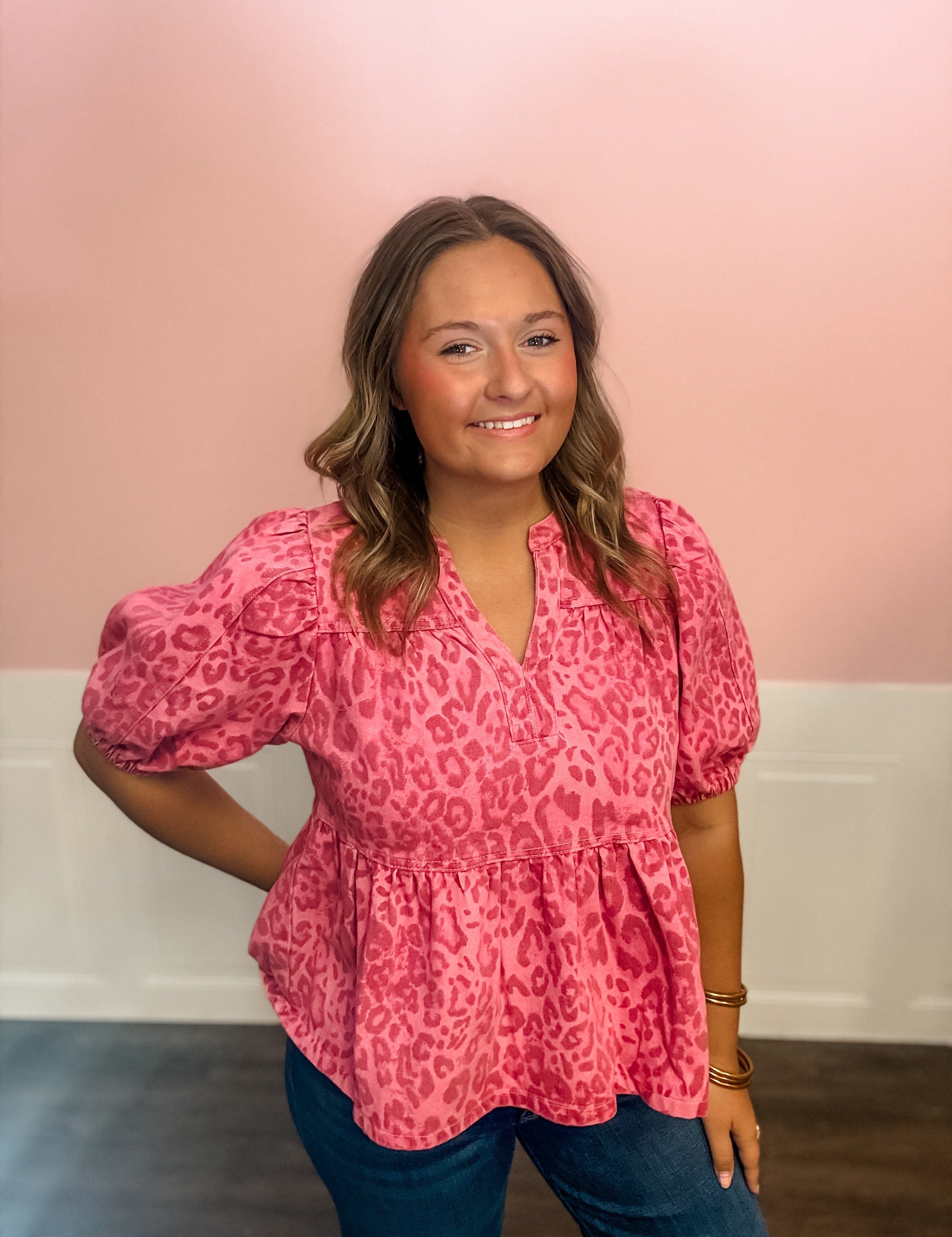 Pink Wildflower Babydoll Top - Just a Small Town Girl