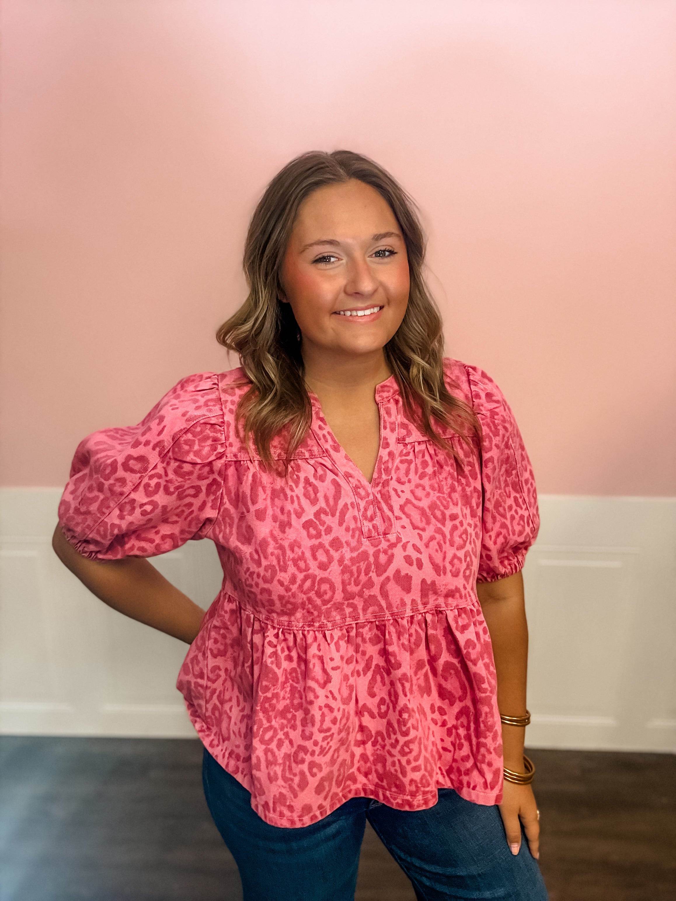 Pink Wildflower Babydoll Top - Just a Small Town Girl