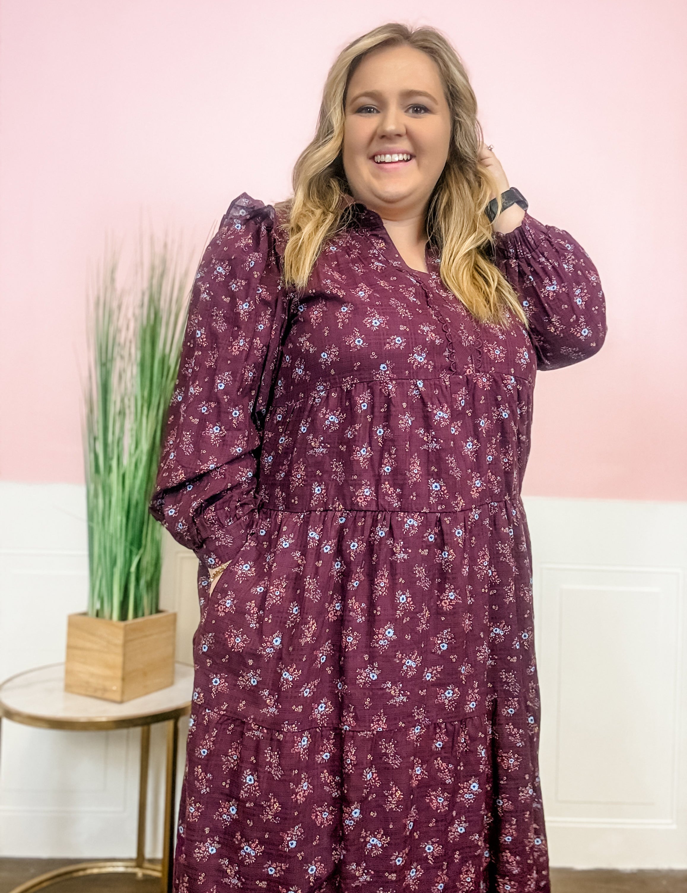 Plum Charm Dress – Plus Size - Just a Small Town Girl