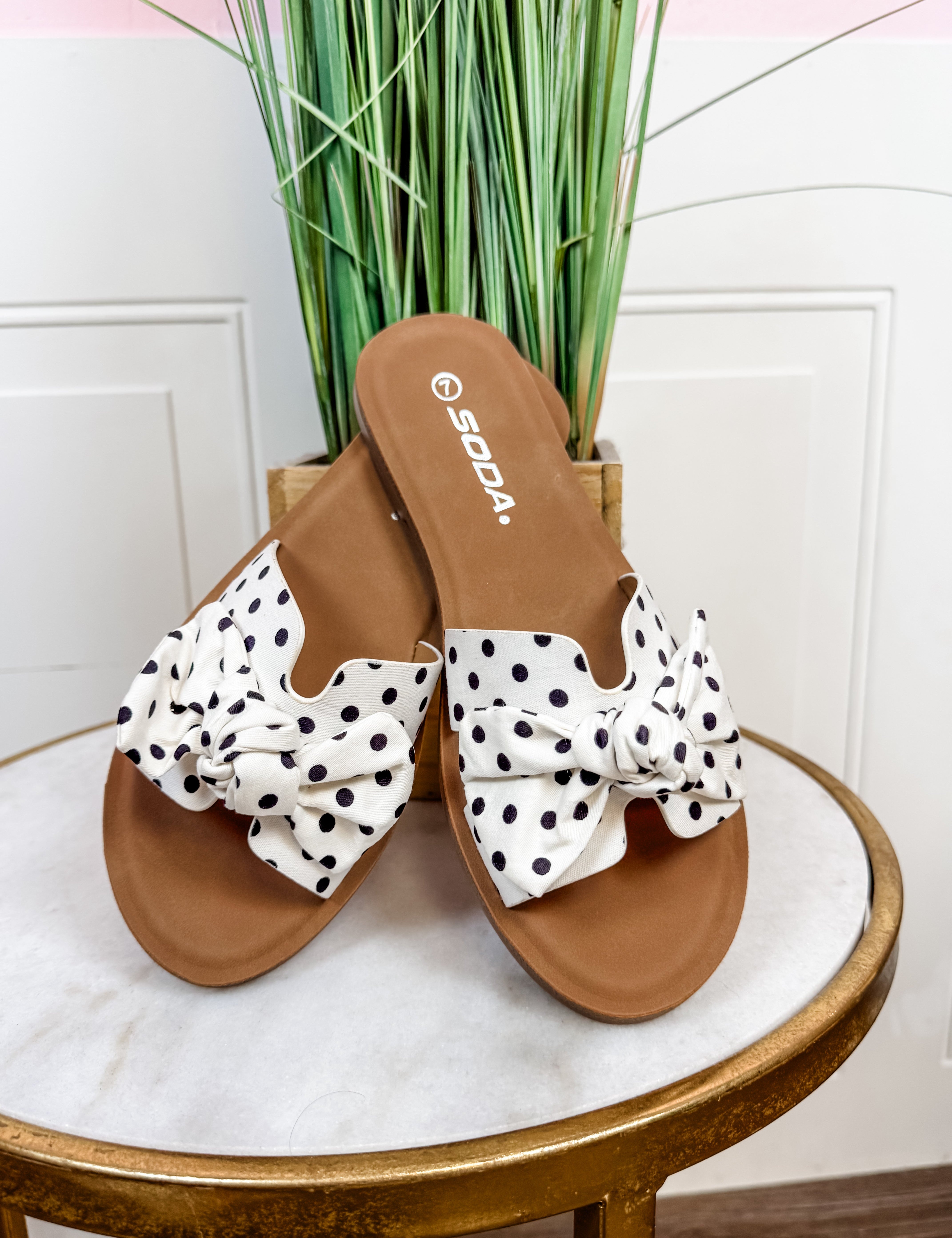 Polka Dot Bow Slide - Just a Small Town Girl