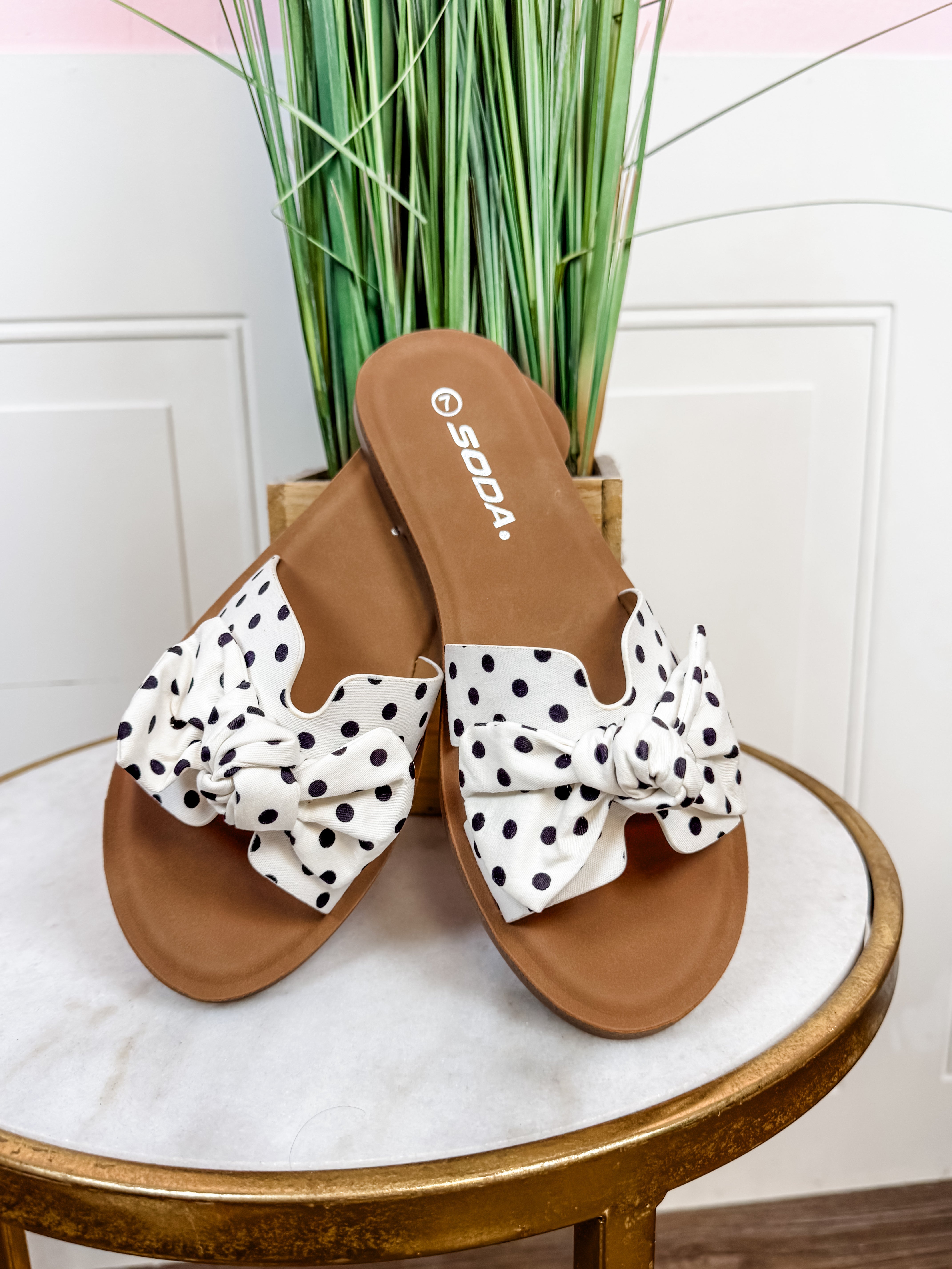 Polka Dot Bow Slide - Just a Small Town Girl