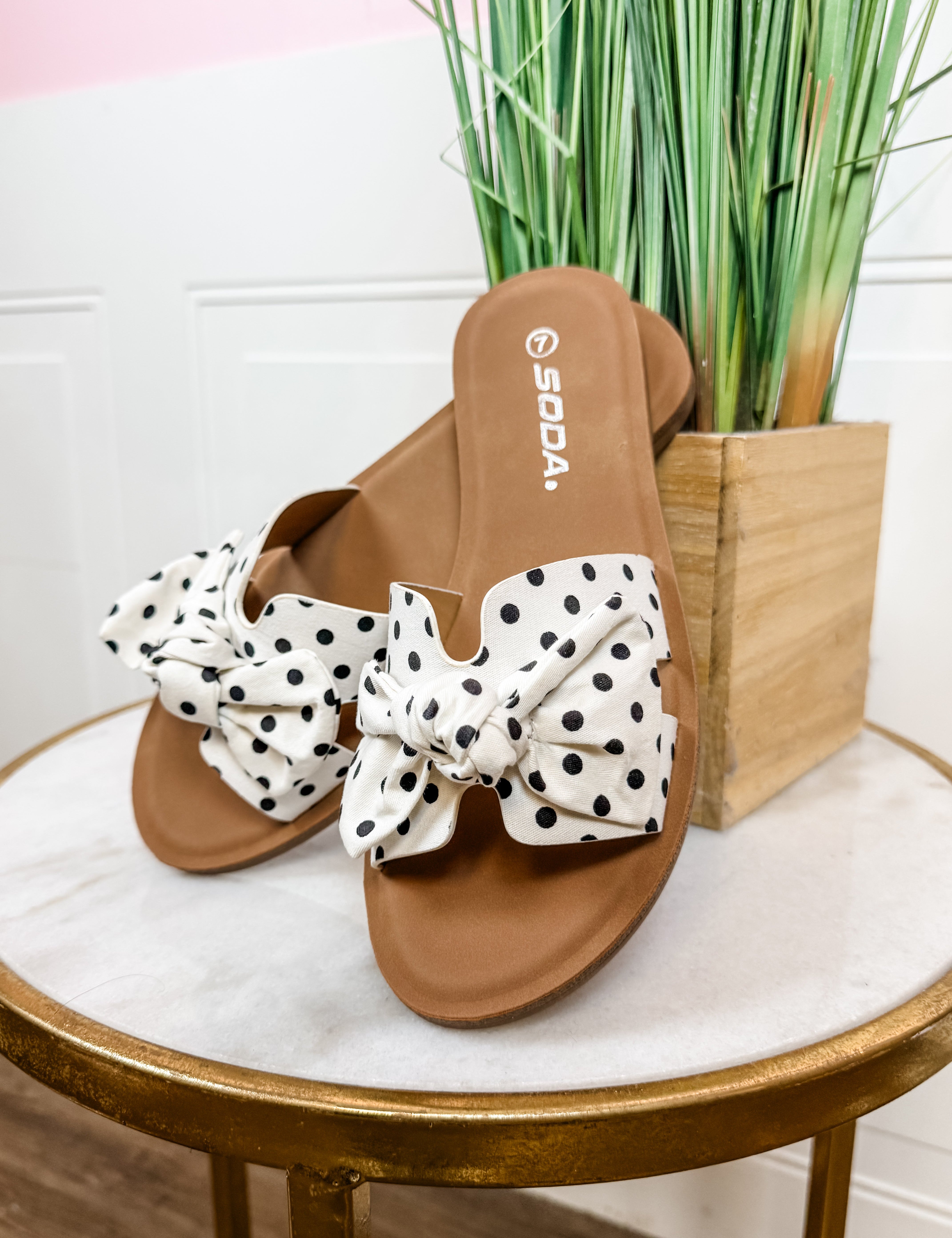Polka Dot Bow Slide - Just a Small Town Girl