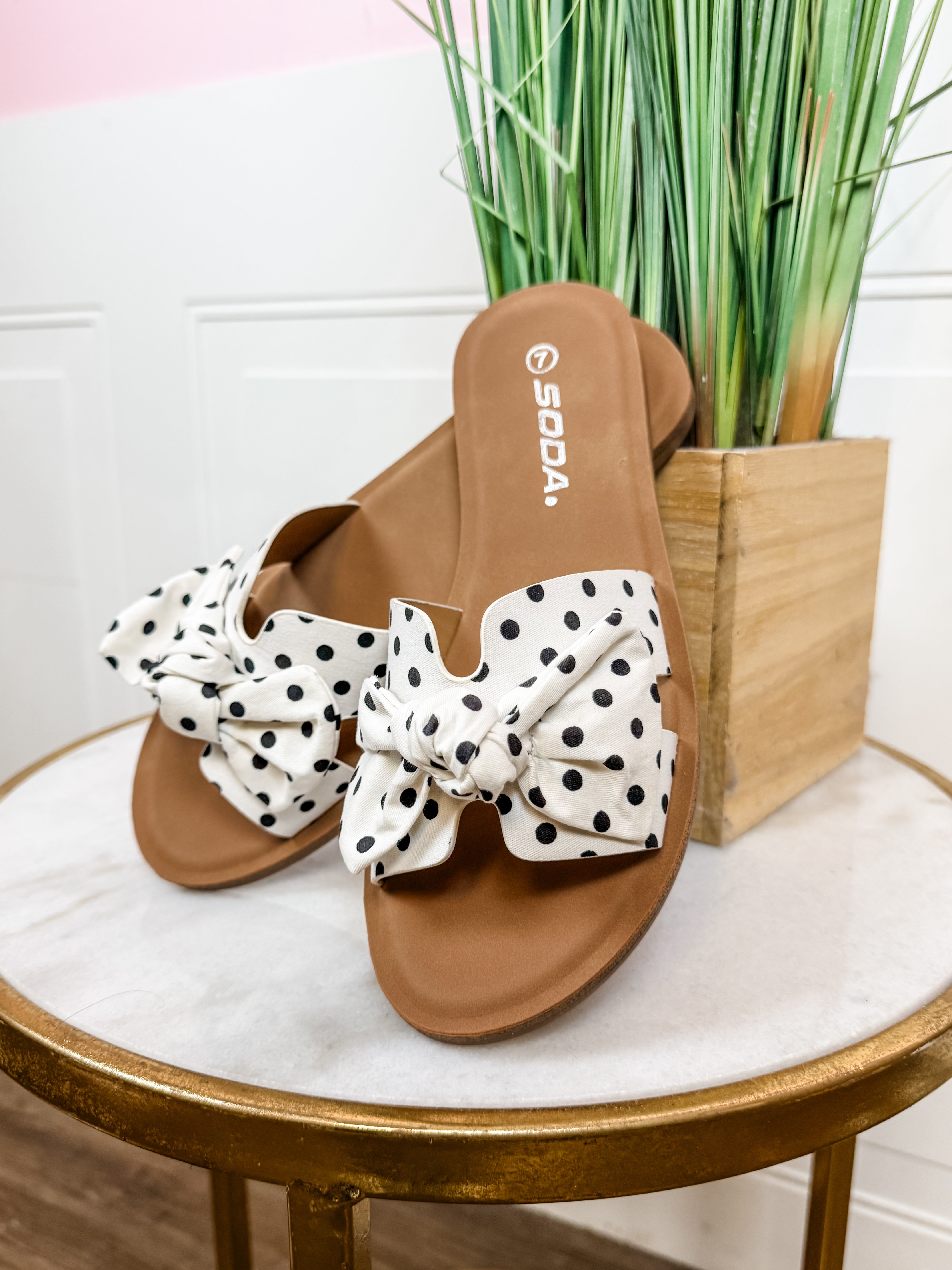 Polka Dot Bow Slide - Just a Small Town Girl