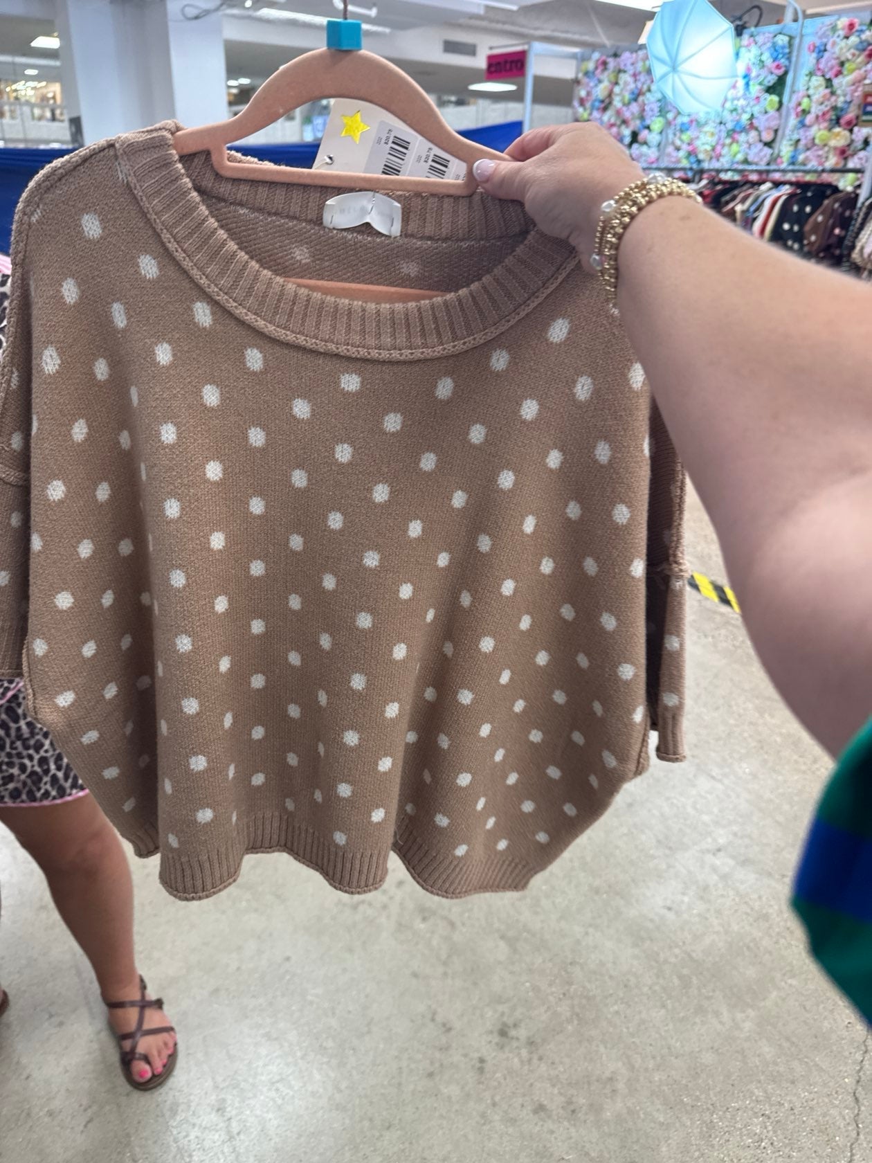 Polka Dot Boxy Knit Sweater - Plus - Just a Small Town Girl