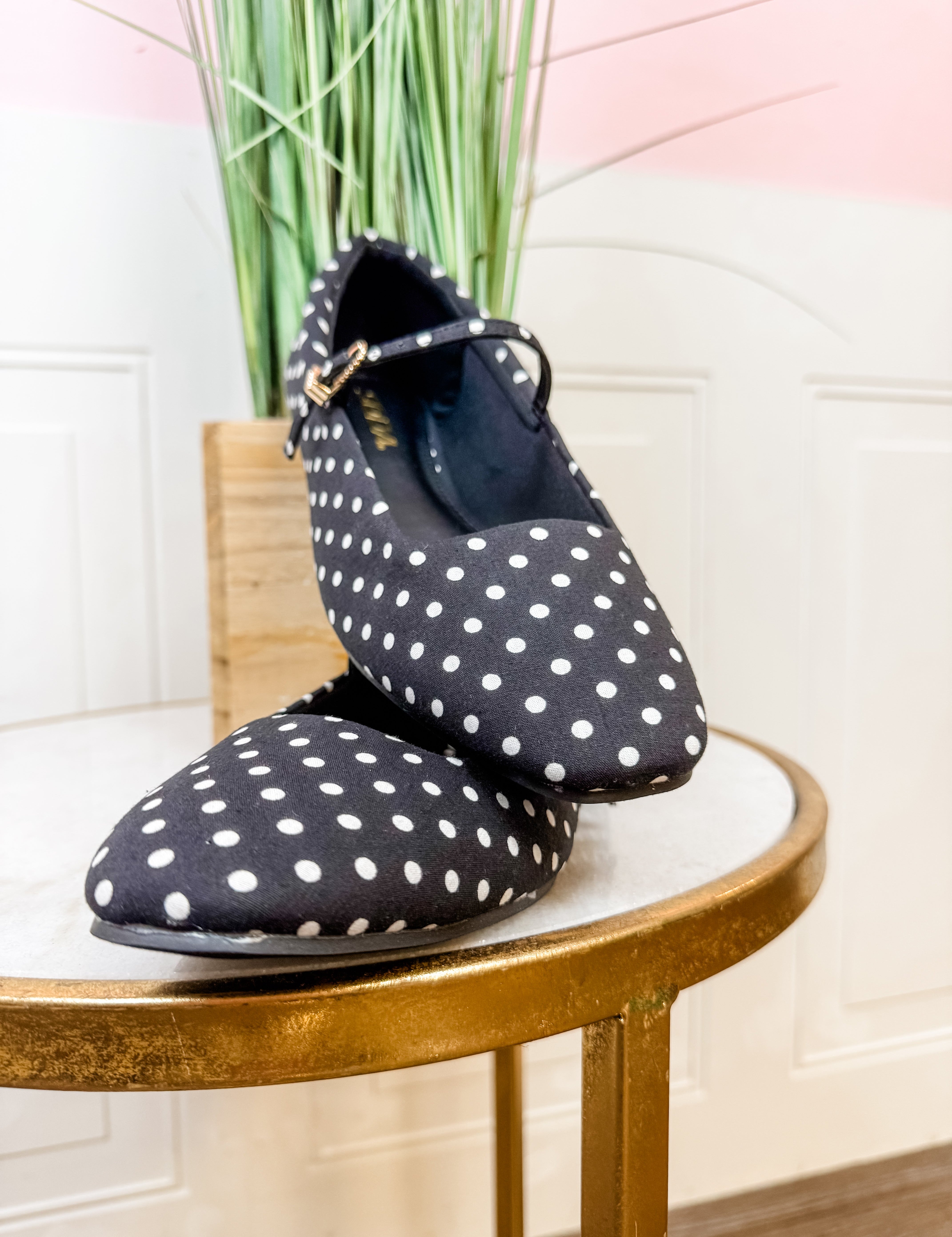 Polka Dot Mary Jane: black - Just a Small Town Girl
