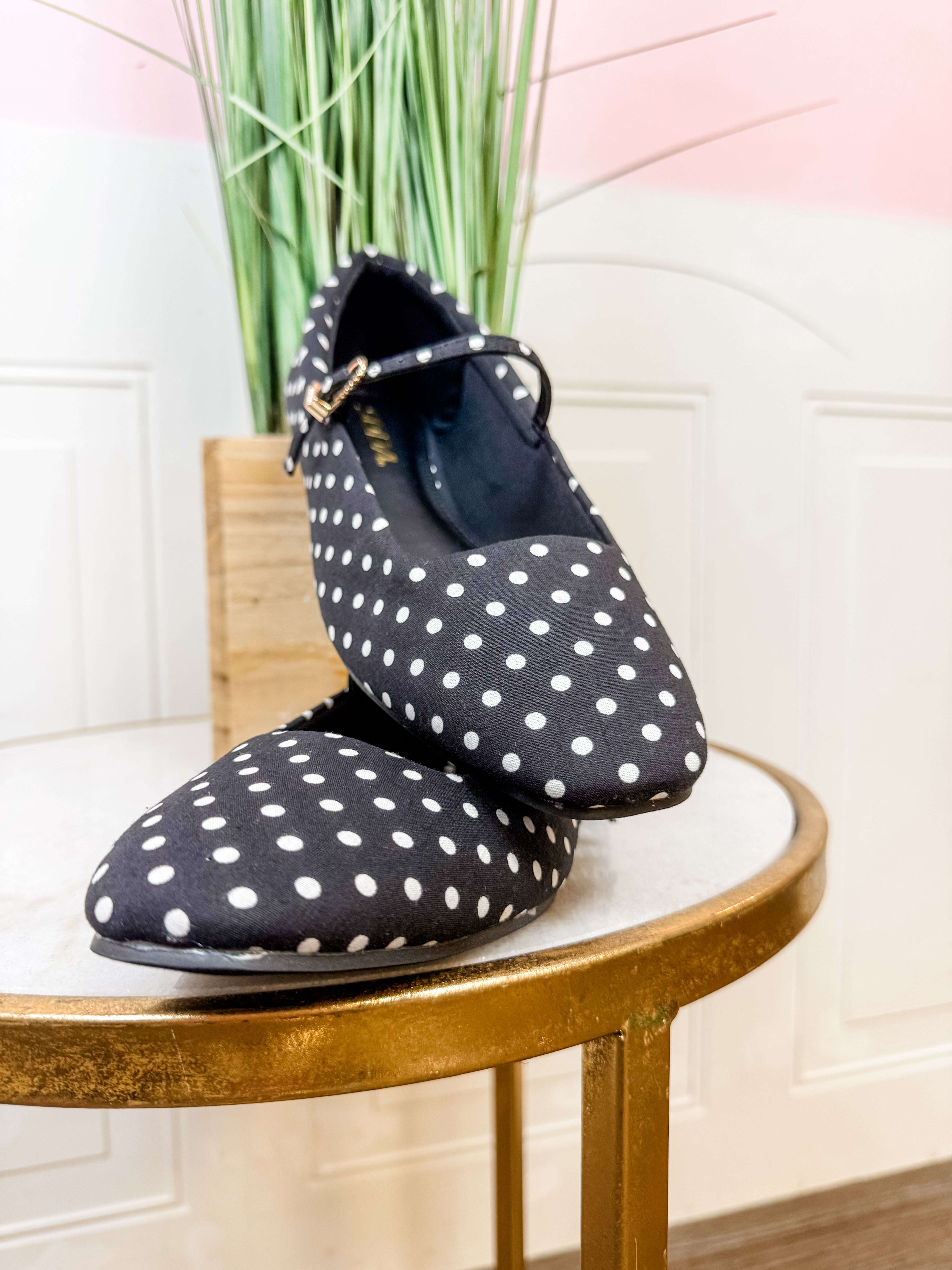Polka Dot Mary Jane: black - Just a Small Town Girl