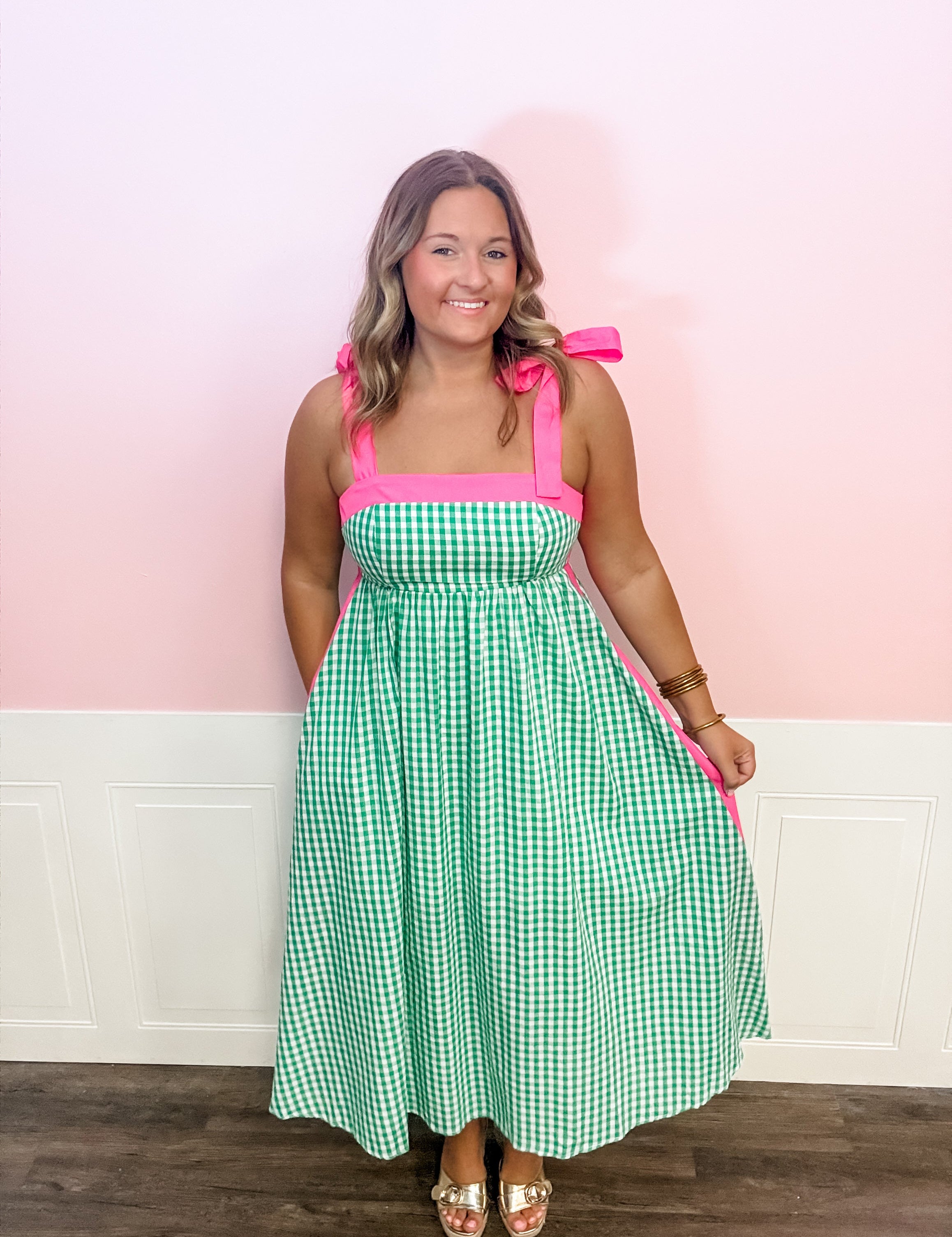 Preppy in Pink Dress - Just a Small Town Girl