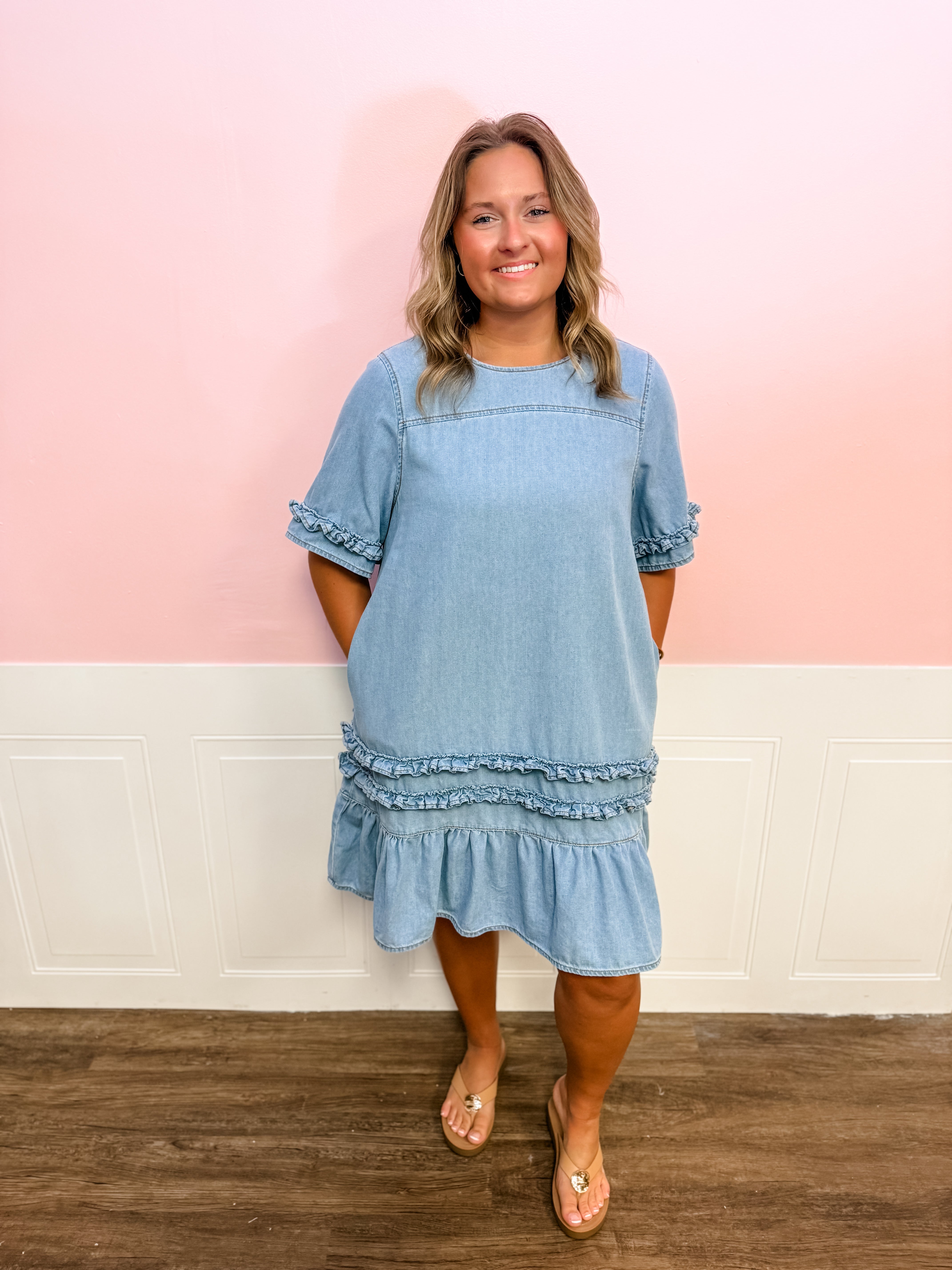 Pretty Denim Darling Dress - Just a Small Town Girl