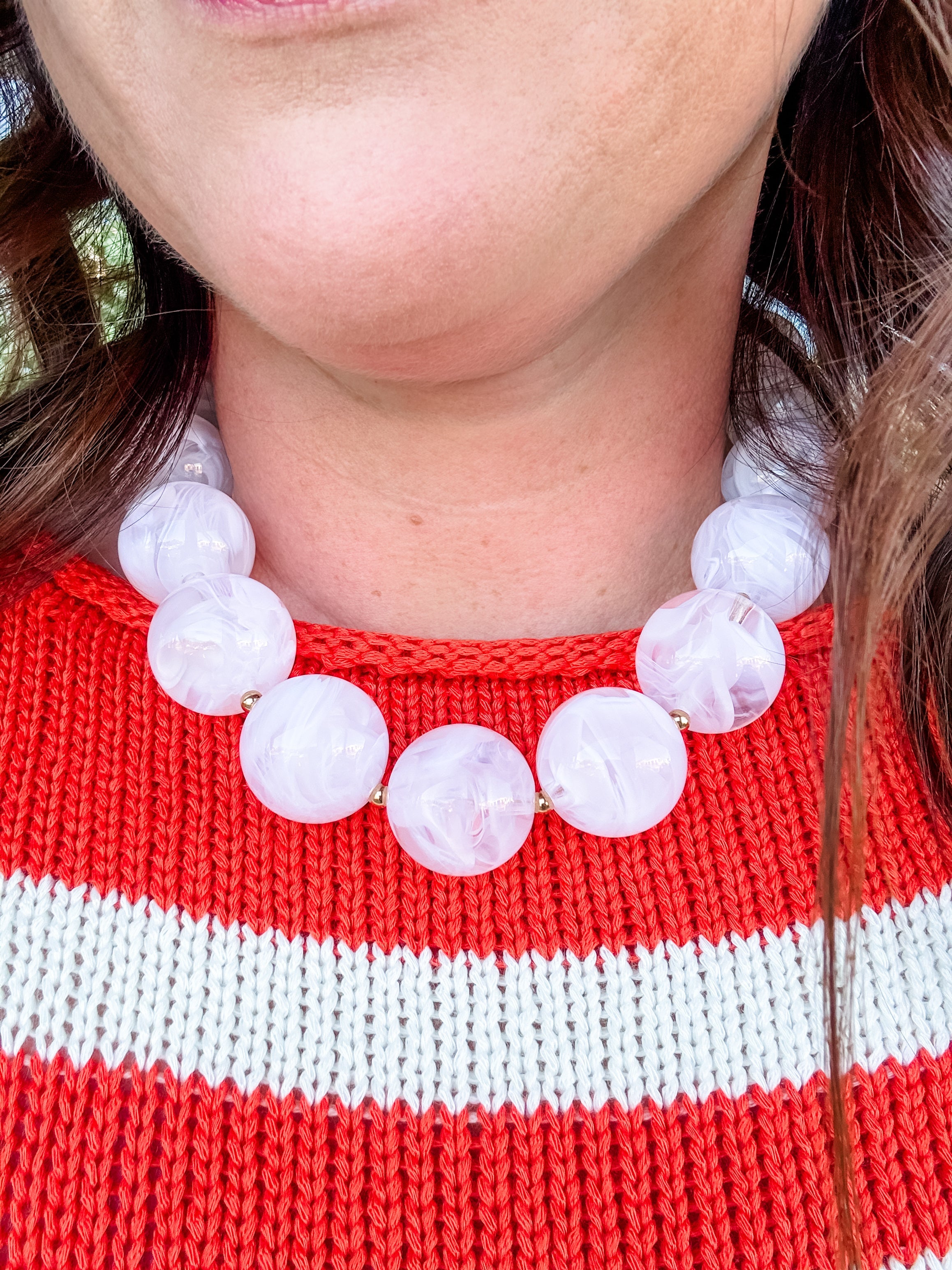 Pretty In Pearl Statement Necklace - Just a Small Town Girl