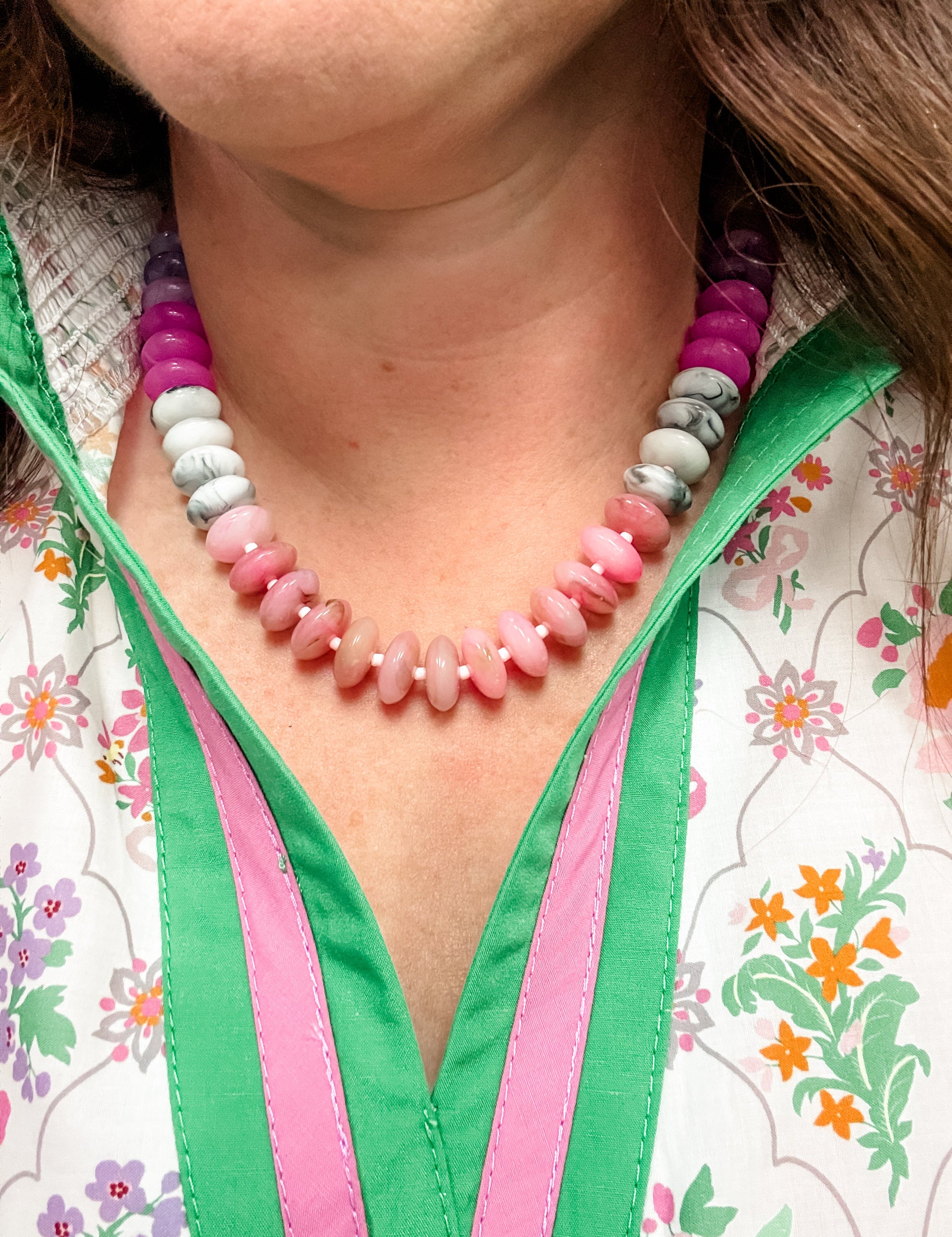 Purple Beaded Necklace - Just a Small Town Girl
