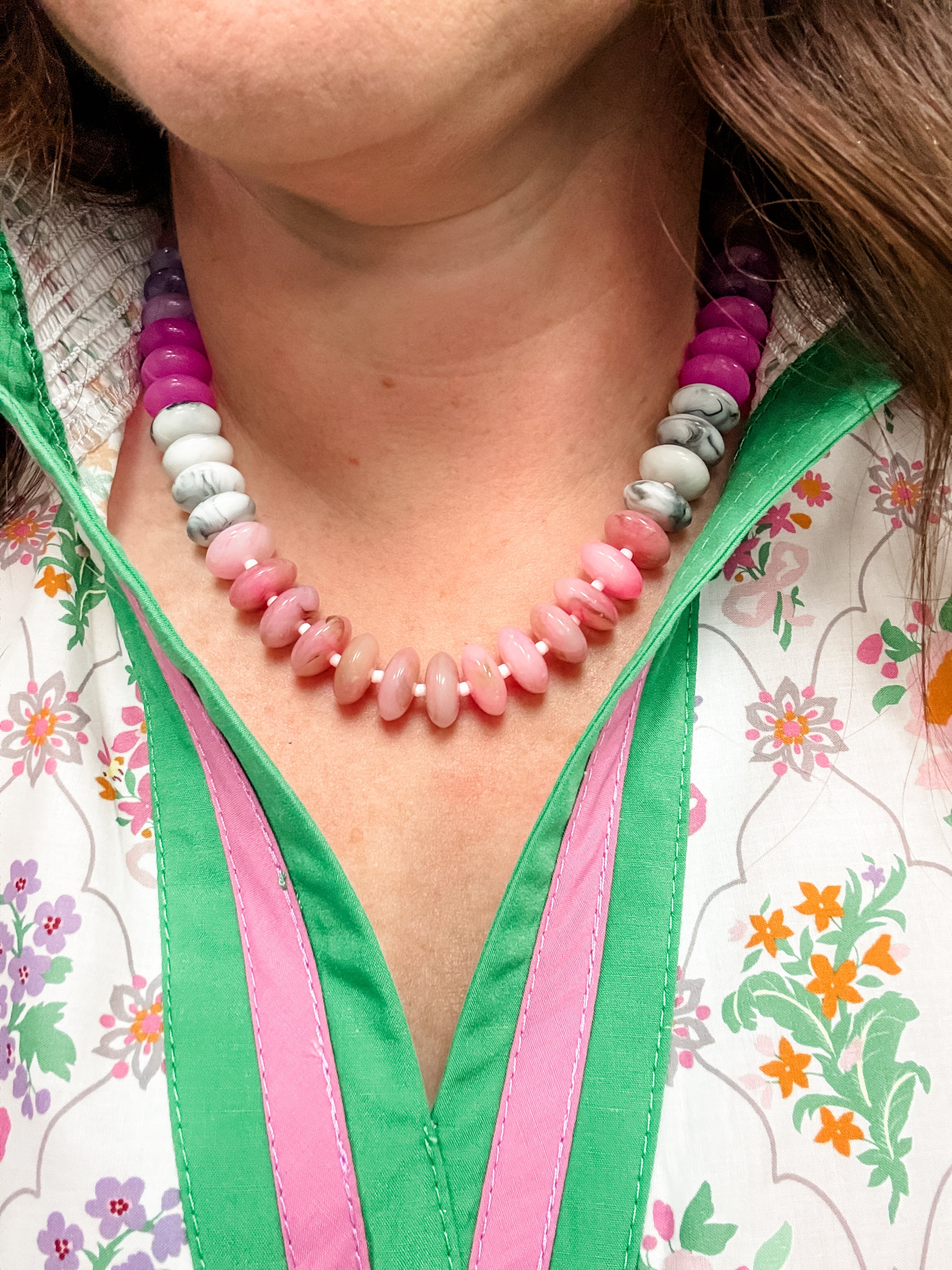 Purple Beaded Necklace - Just a Small Town Girl