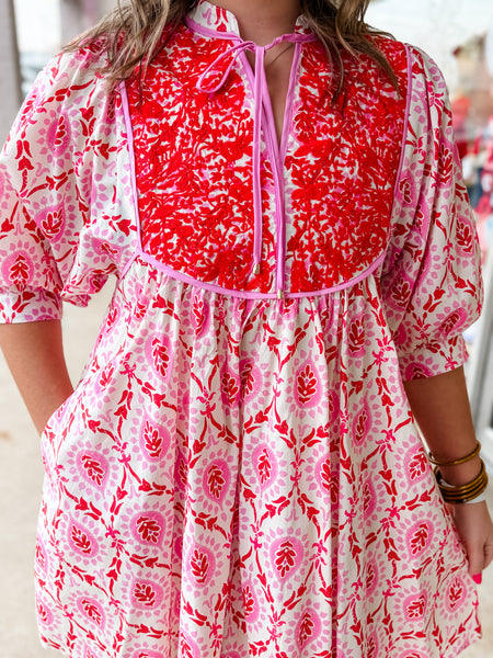 Raspberry Rose Babydoll Dress - Just a Small Town Girl