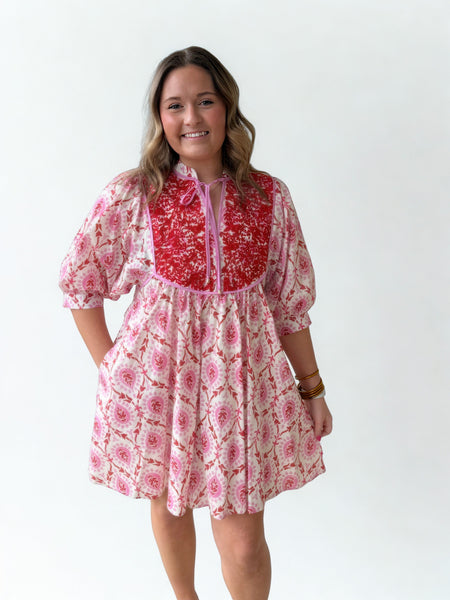 Raspberry Rose Babydoll Dress - Just a Small Town Girl