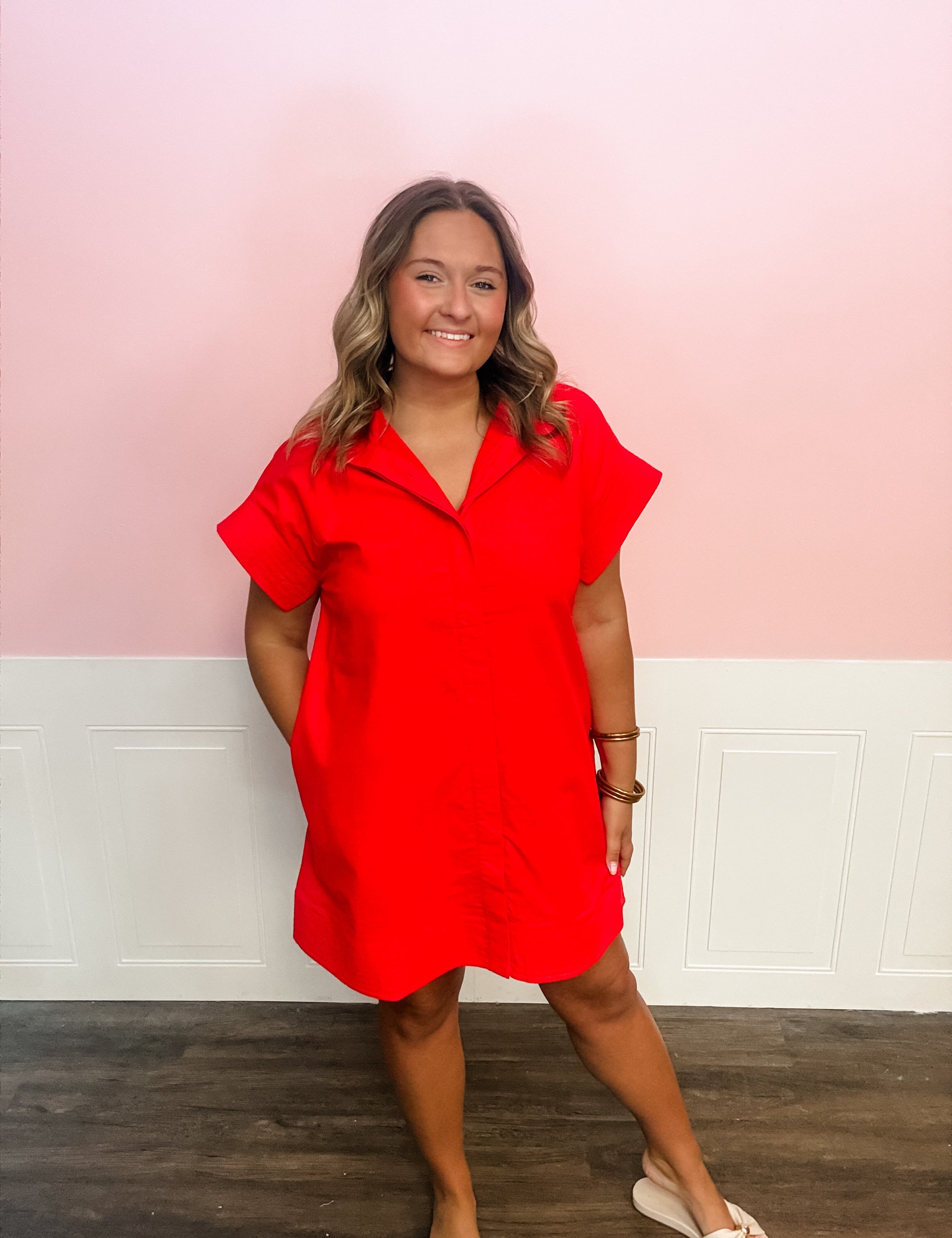 Red Hot Charm Dress - Just a Small Town Girl
