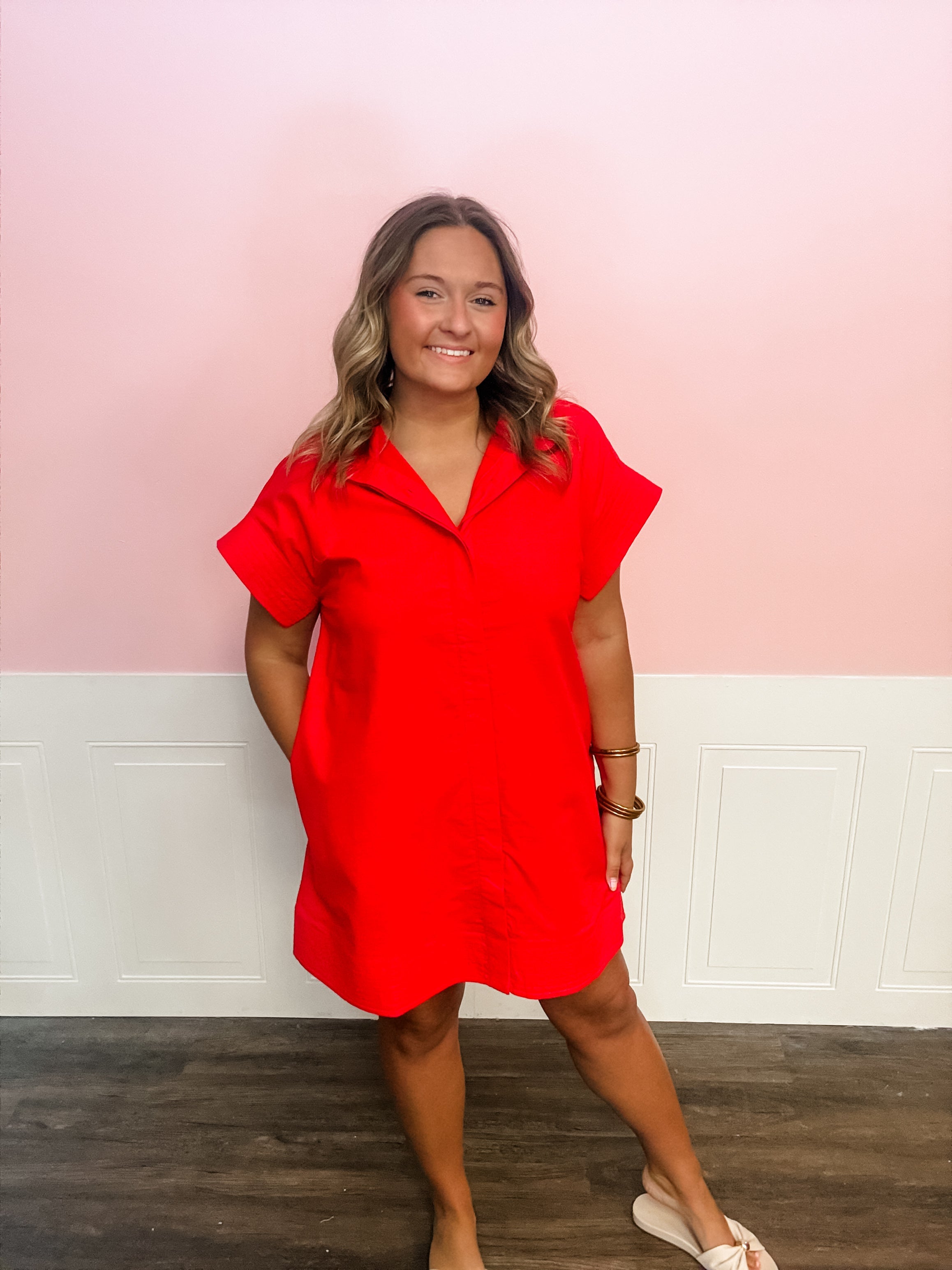 Red Hot Charm Dress - Just a Small Town Girl